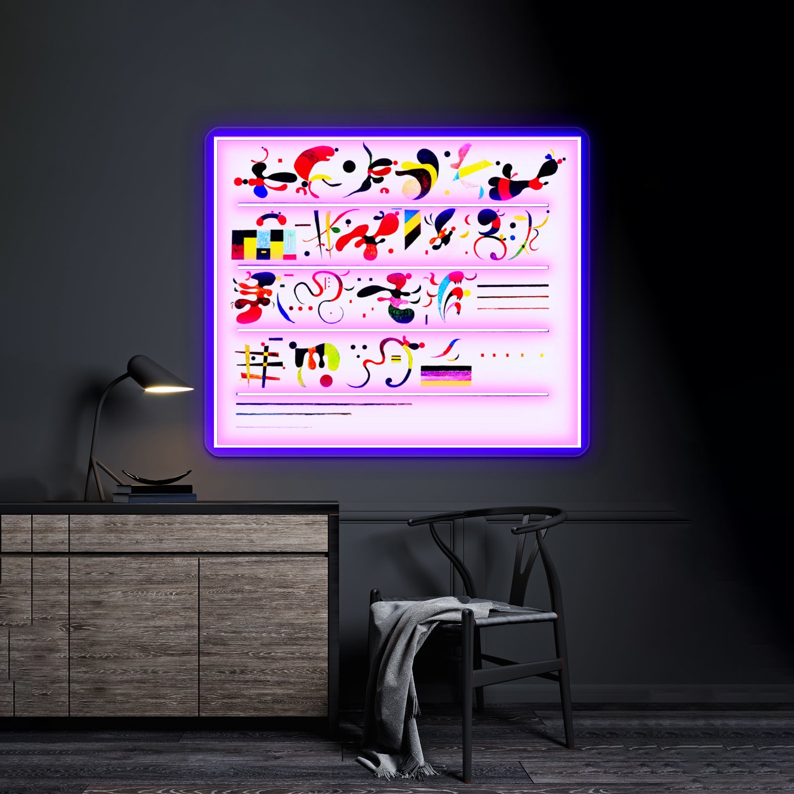 Succession Wassily Kandinsky Abstract Art Wall Artwork Neon Signs | Shineneon