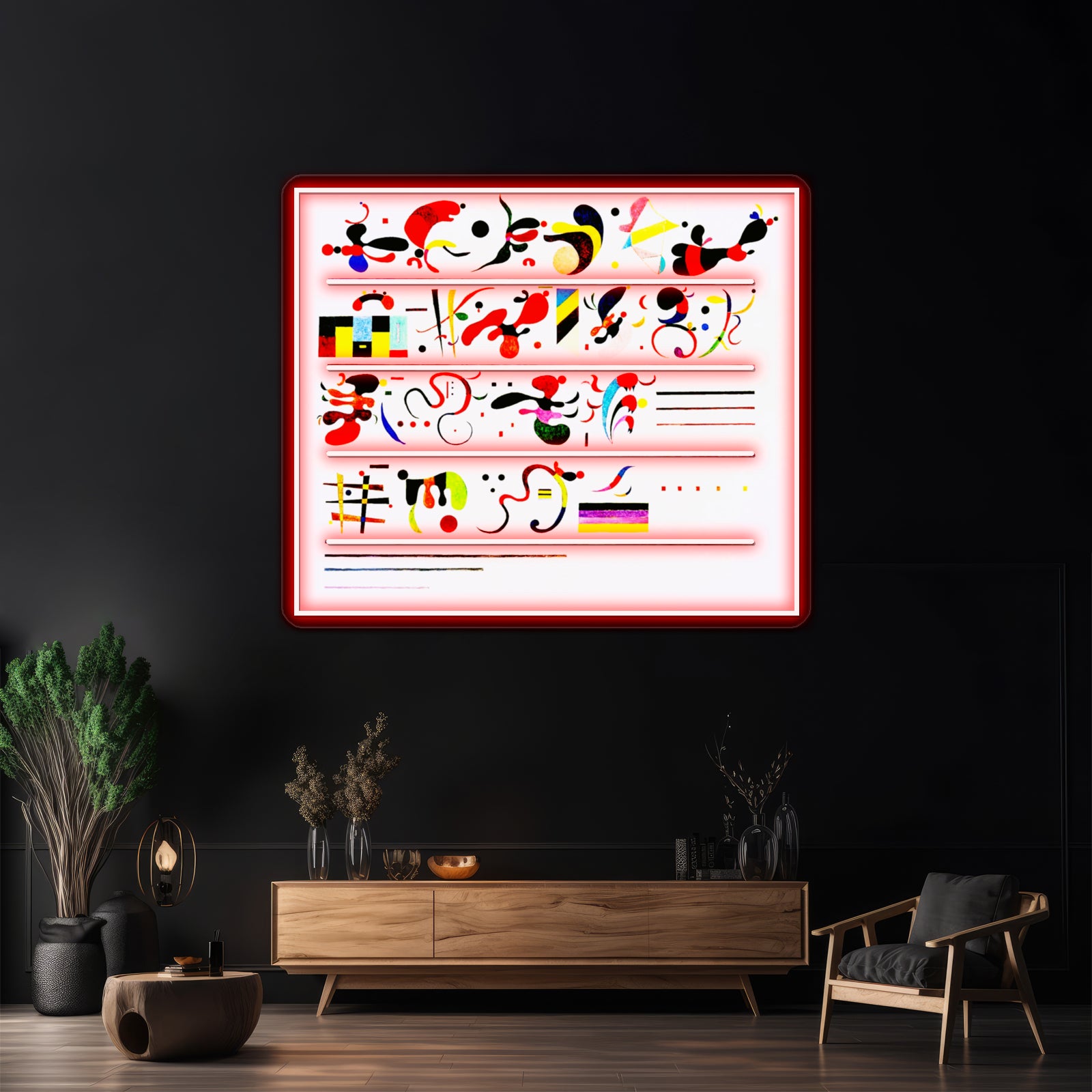 Succession Wassily Kandinsky Abstract Art Wall Artwork Neon Signs | Shineneon