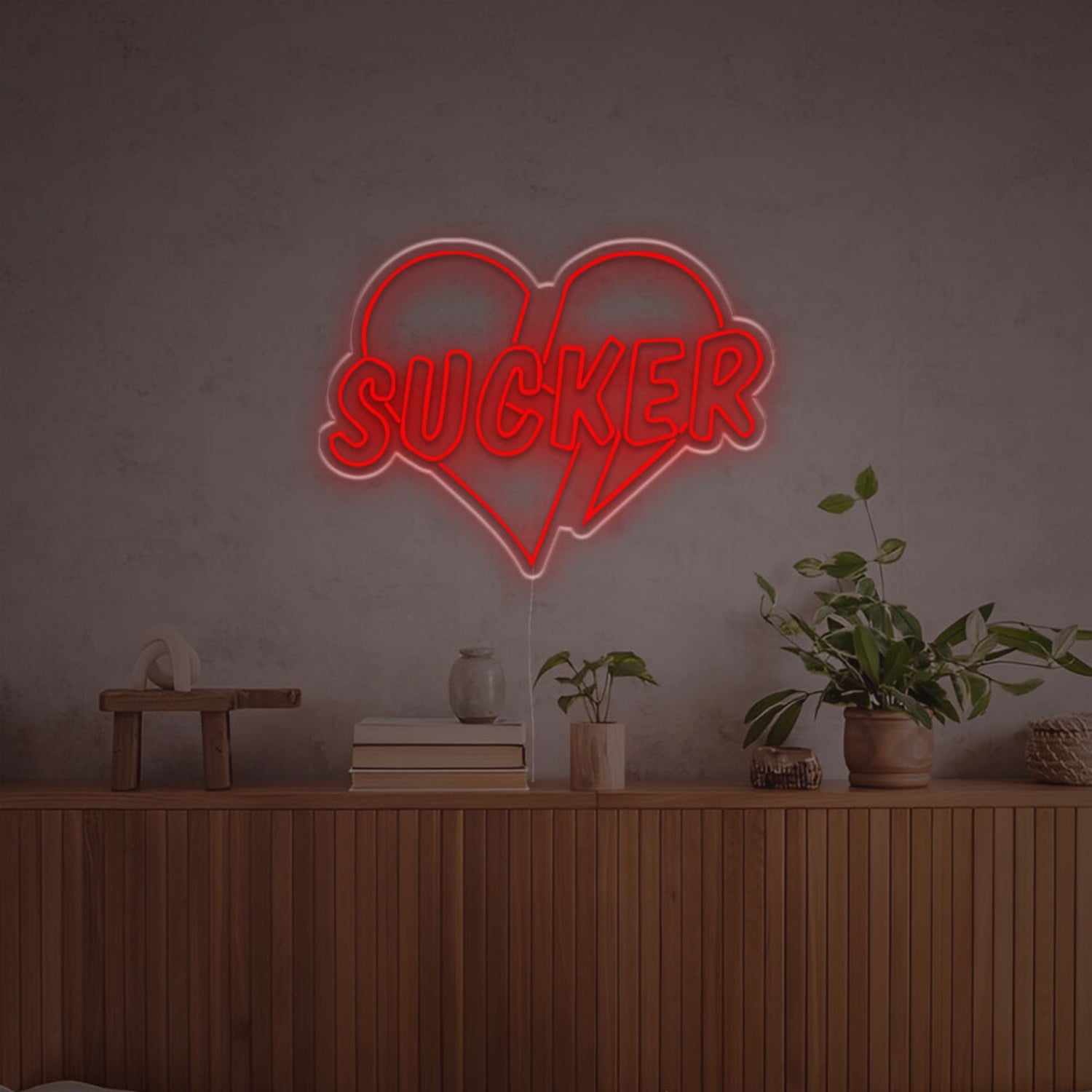 Sucker With Broken Heart Led Neon Sign | Shineneon