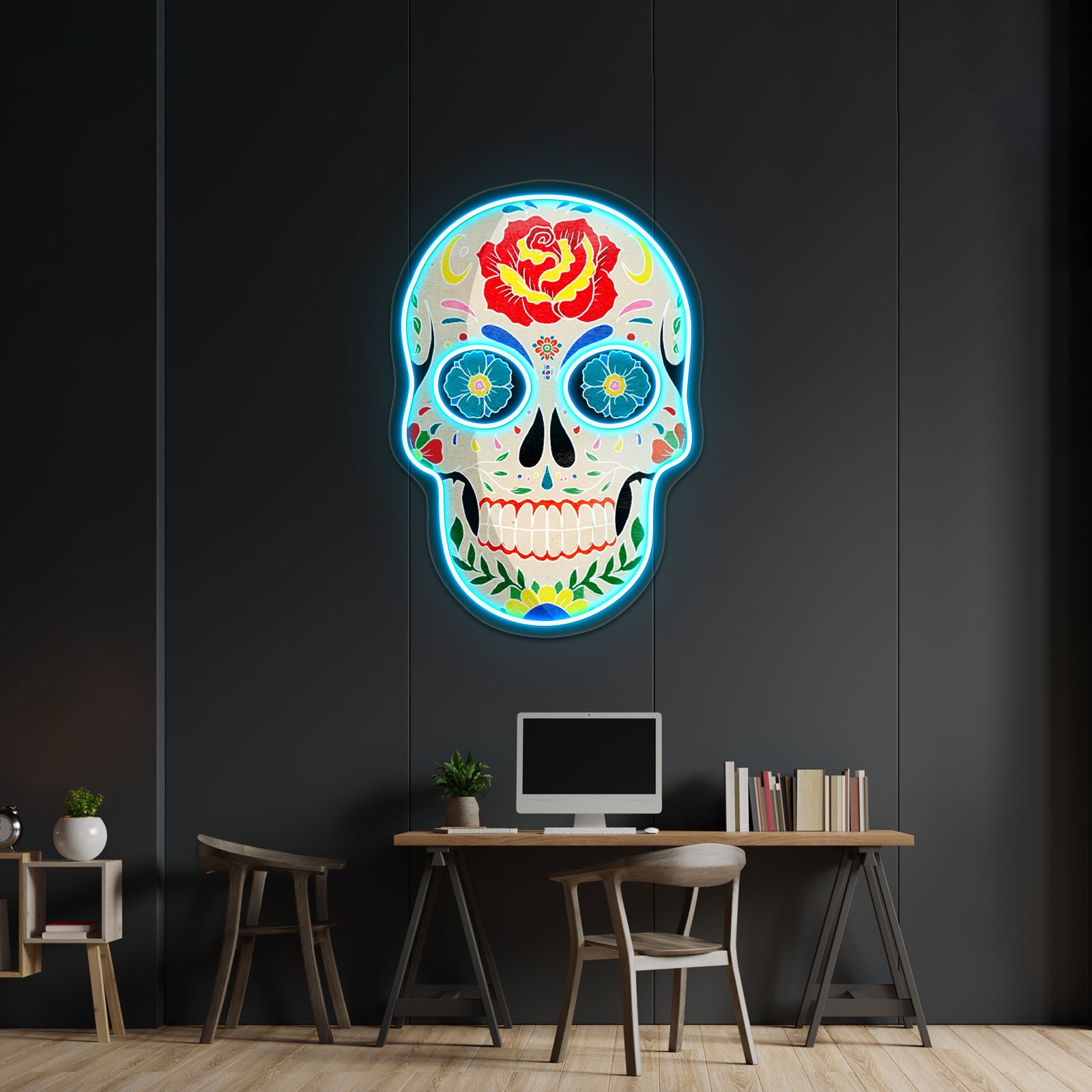 Sugar Skull Halloween Neon Sign Artwork For Led Signs For Room | Shineneon