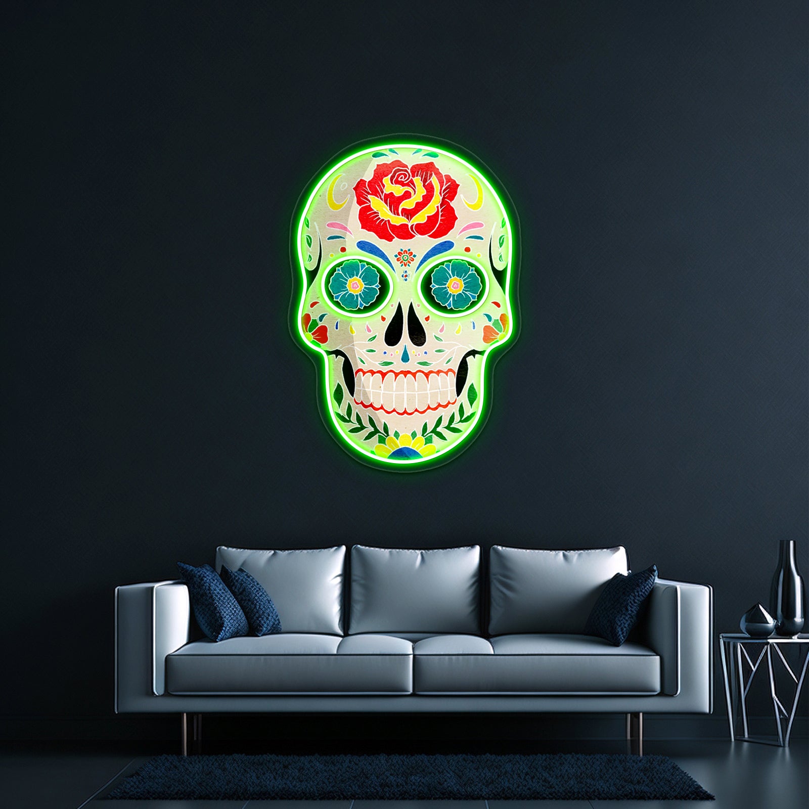 Sugar Skull Halloween Neon Sign Artwork For Led Signs For Room | Shineneon