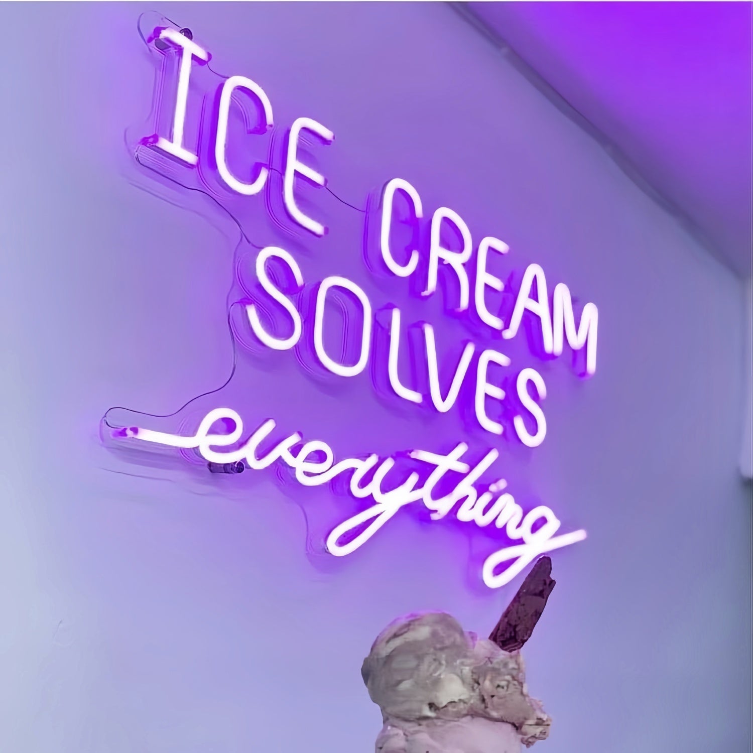 Summer Bliss Ice Cream Solves Everything Led Neon Sign | Shineneon