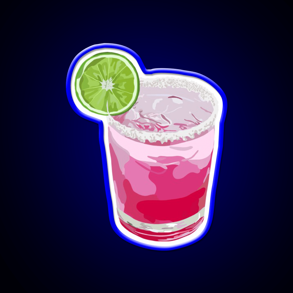Summer Cocktail Illustration Cocktail Bar Decor Led Neon Sign Rgb Color - Shineneon