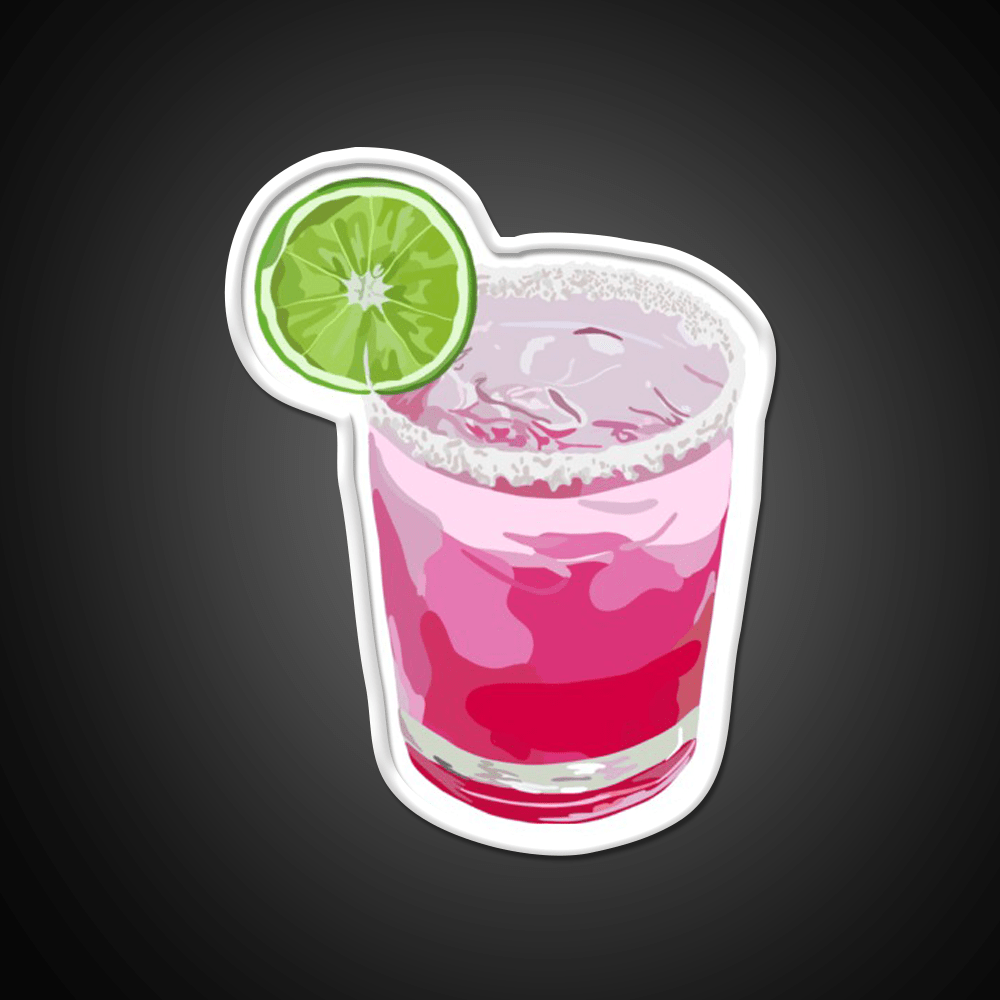 Summer Cocktail Illustration Cocktail Bar Decor Led Neon Sign Rgb Color - Shineneon