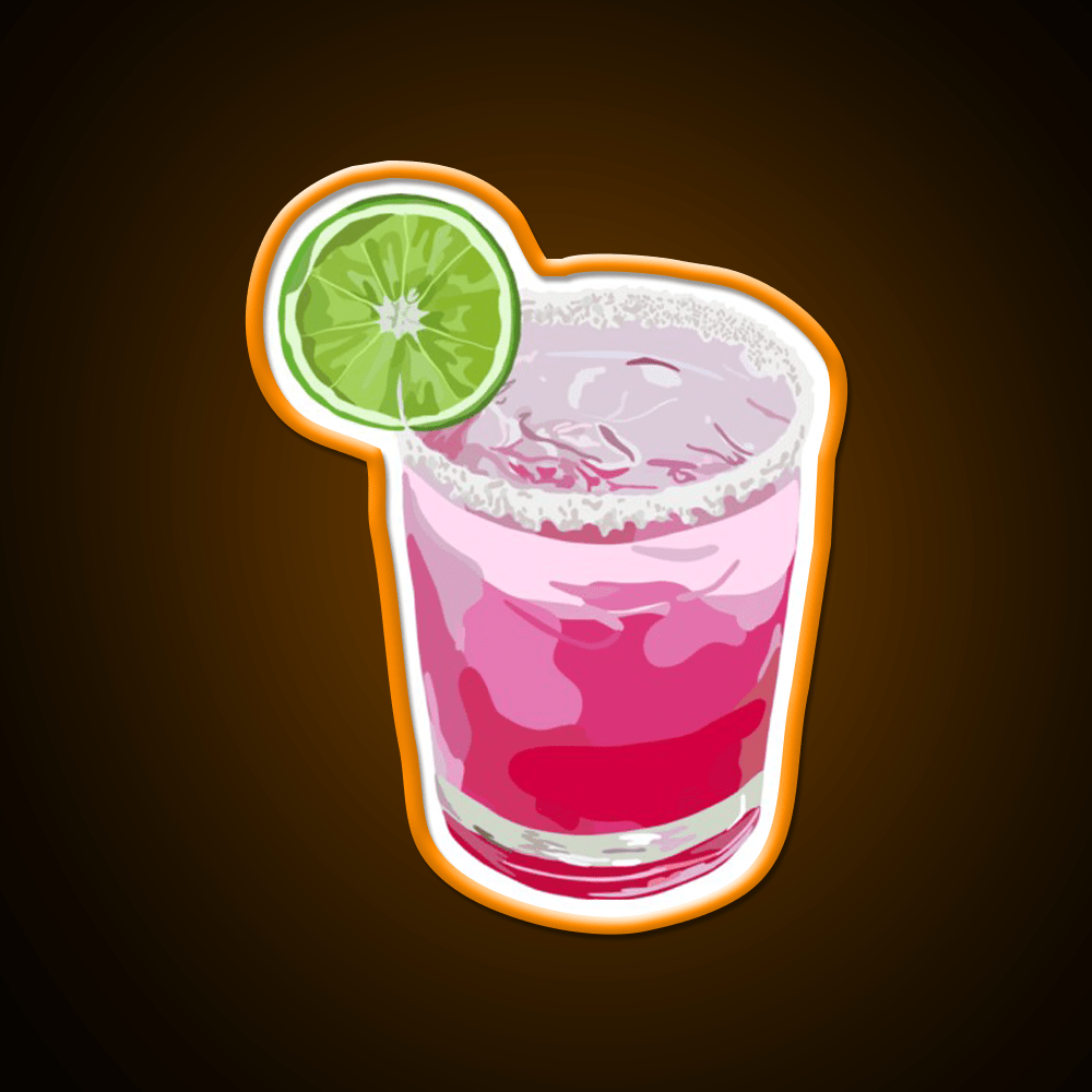 Summer Cocktail Illustration Cocktail Bar Decor Led Neon Sign Rgb Color - Shineneon