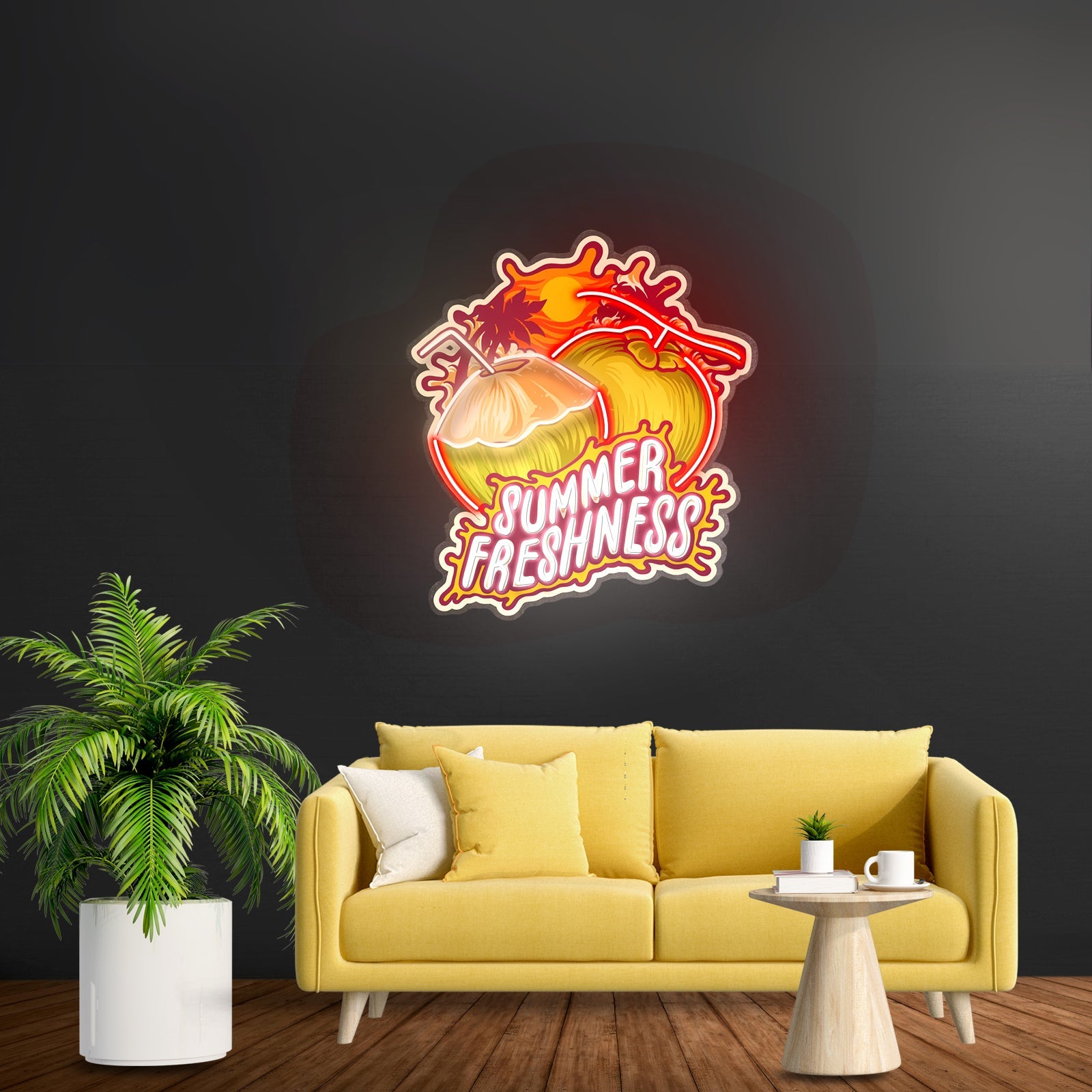 Summer Freshness Coconut Led Neon Sign Light Custom Led Signs - Shineneon