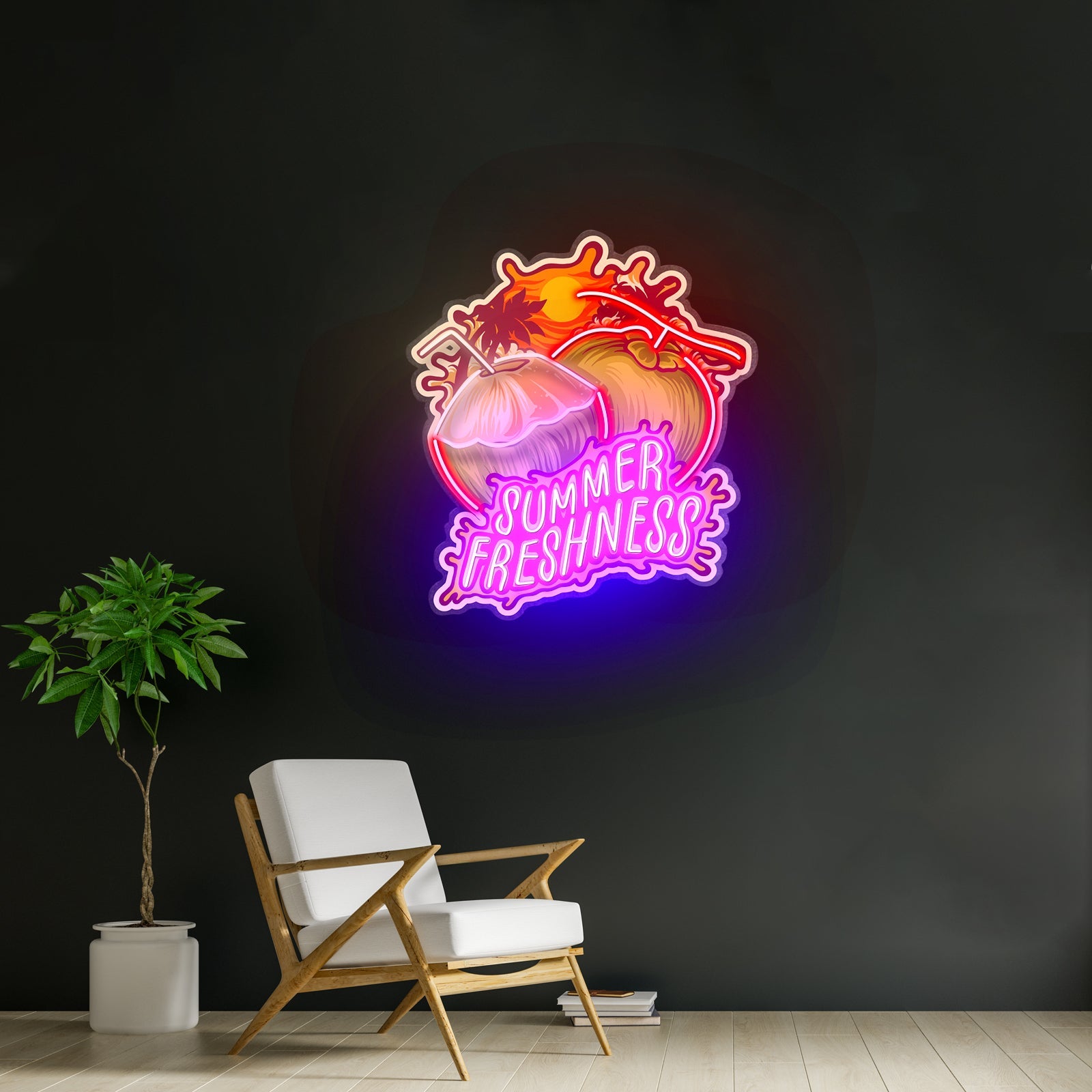 Summer Freshness Coconut Led Neon Sign Light Custom Led Signs - Shineneon