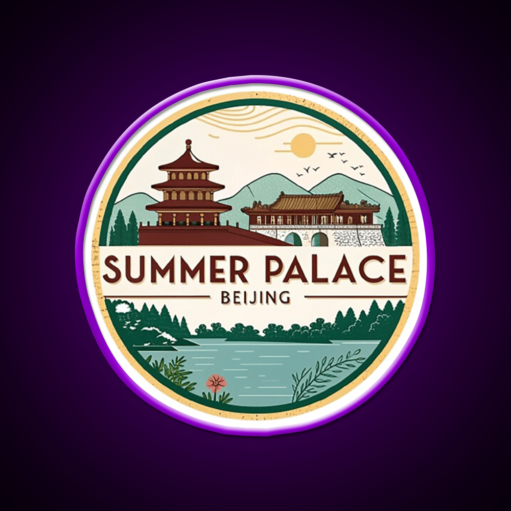 Summer Palace Beijing Asian Cultural Led Neon Sign Rgb Color - Shineneon