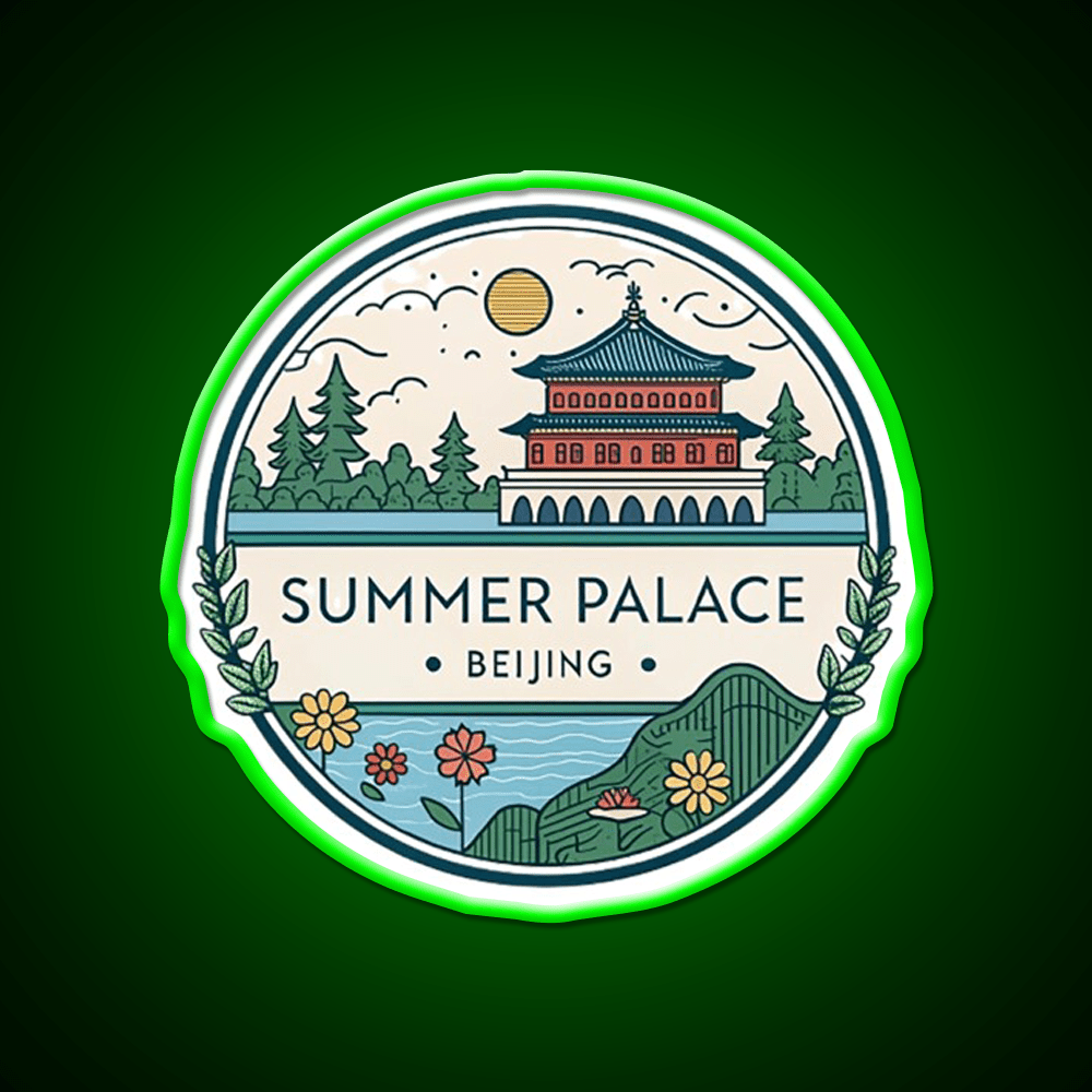 Summer Palace Beijing Asian Cultural Led Neon Sign Wall Art Rgb Color - Shineneon