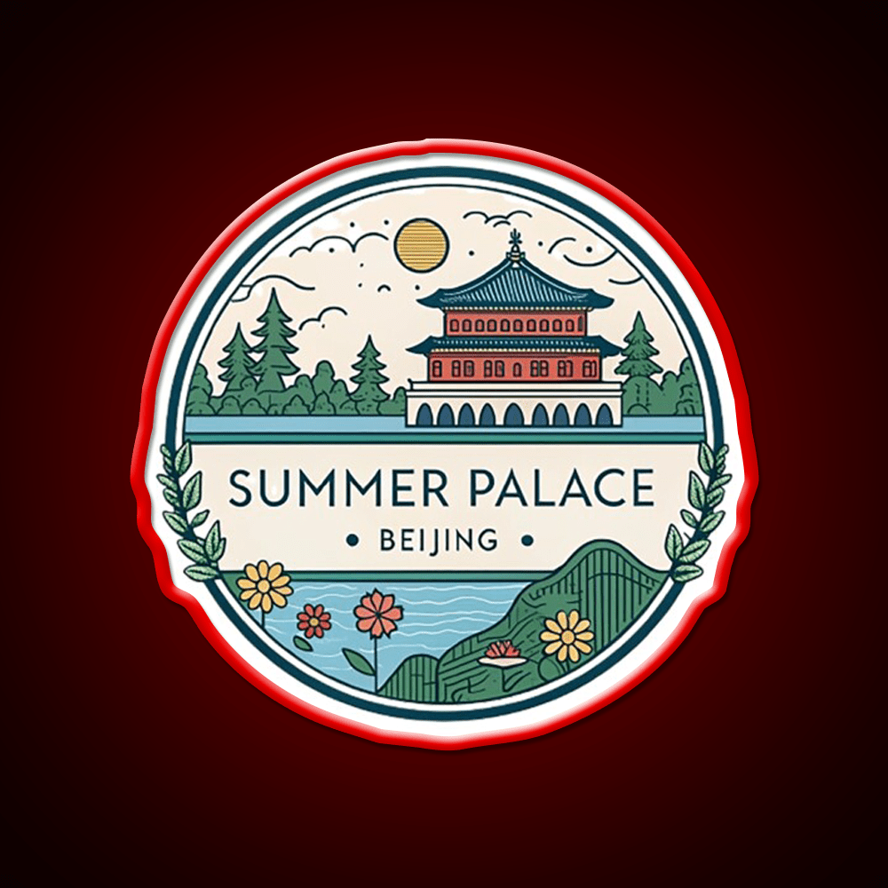 Summer Palace Beijing Asian Cultural Led Neon Sign Wall Art Rgb Color - Shineneon
