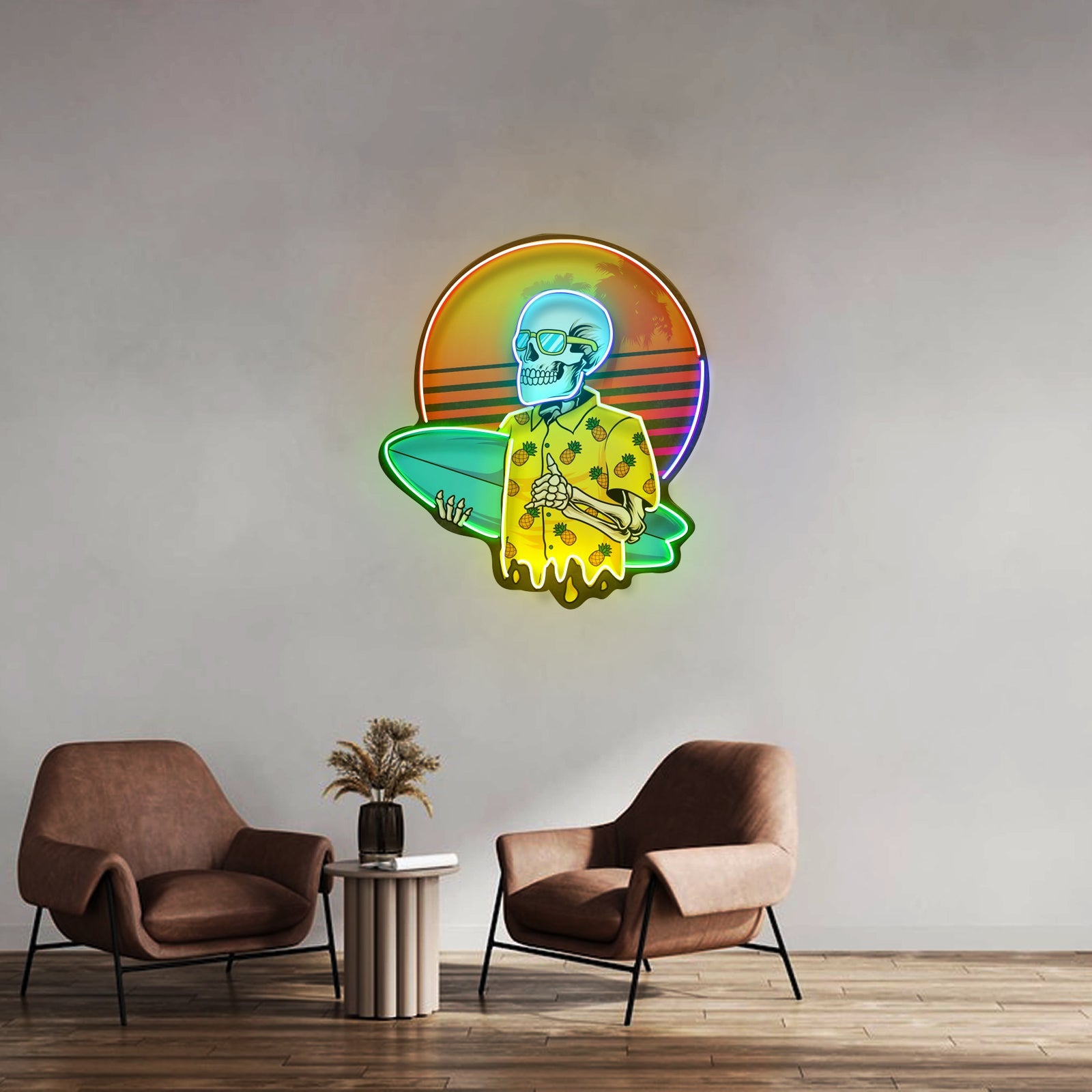 Summer Skull Vibe Led Neon Sign Light Custom Led Signs - Shineneon