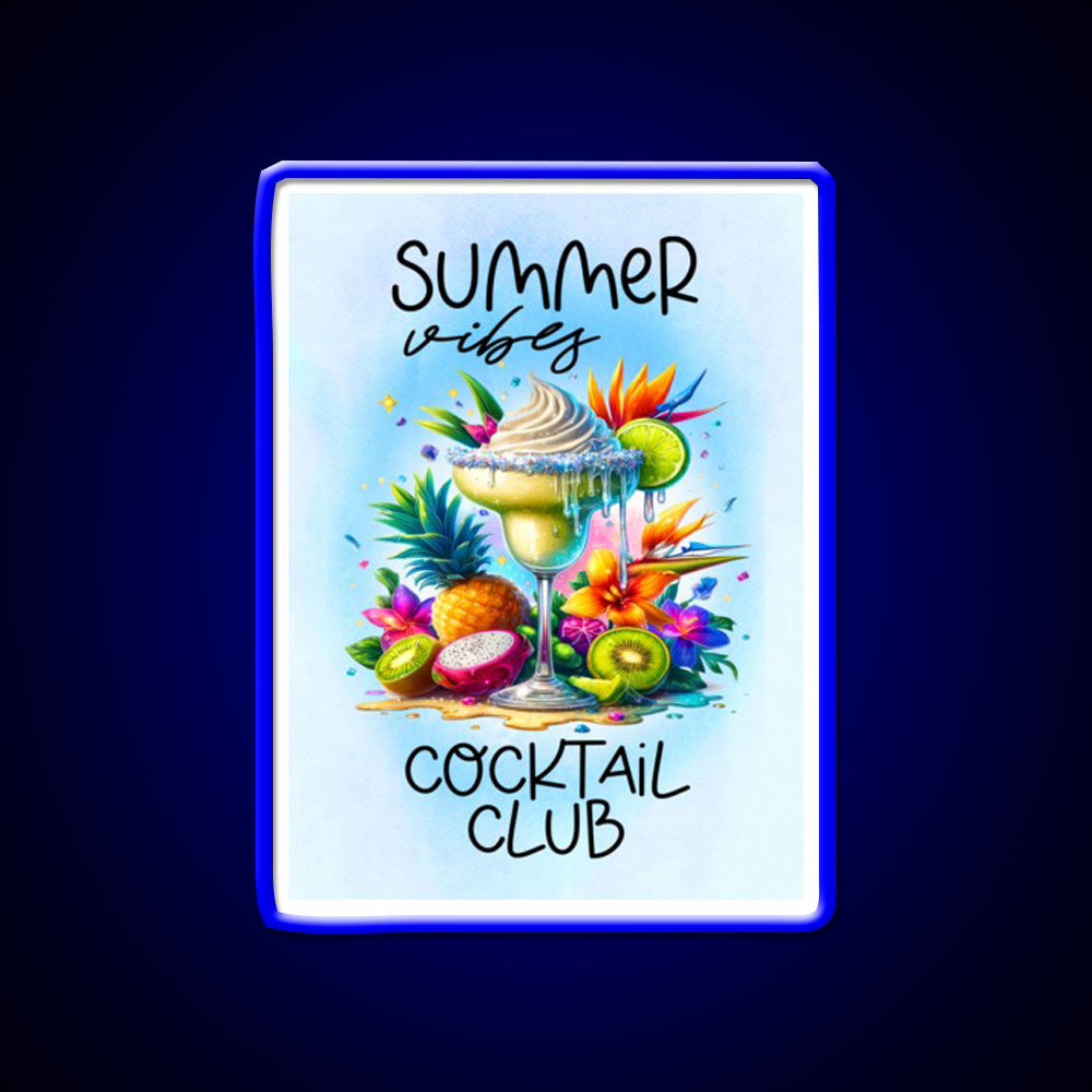 Summer Vibes Cocktail Club Cocktail Bar Decor Led Neon Sign Rgb Color - LED neon sign view 5