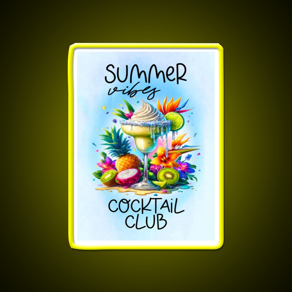 Summer Vibes Cocktail Club Cocktail Bar Decor Led Neon Sign Rgb Color - LED neon sign view 7