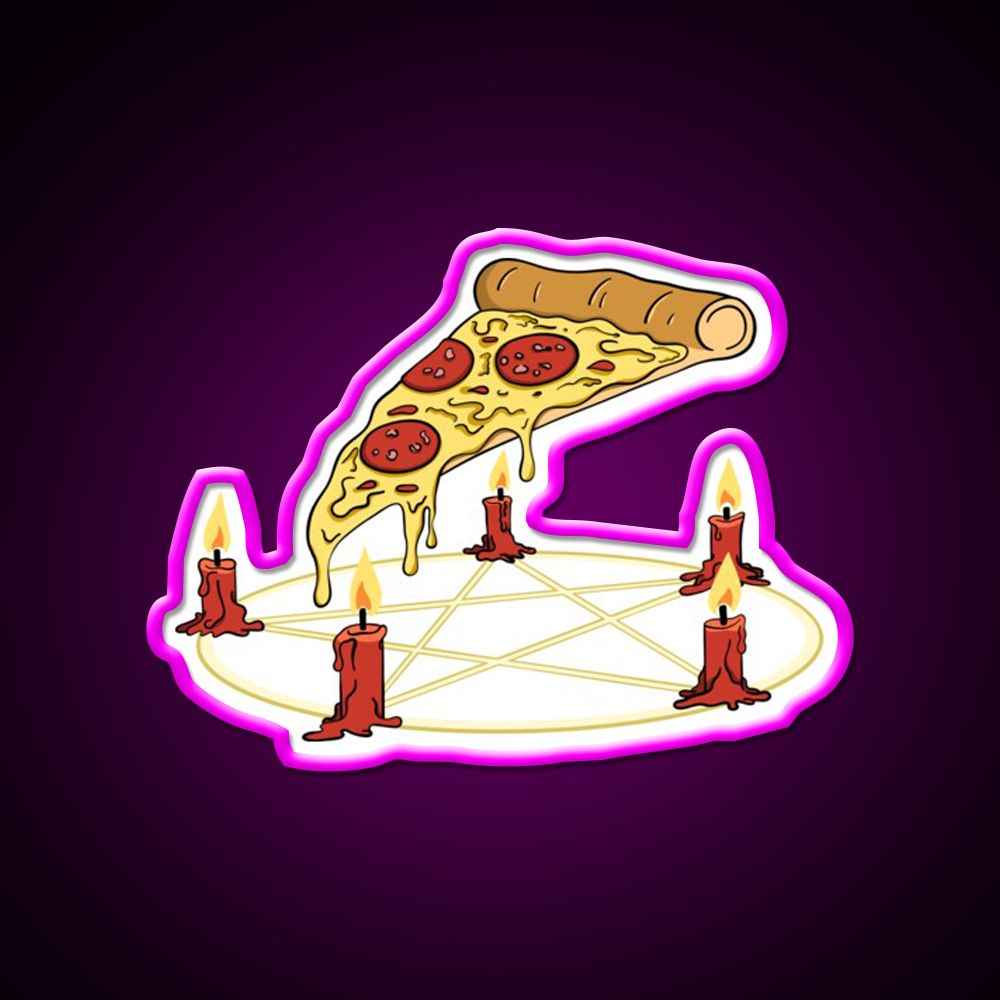 Summoning Pizza Fast Food Led Neon Sign For Burger Place Rgb Color
