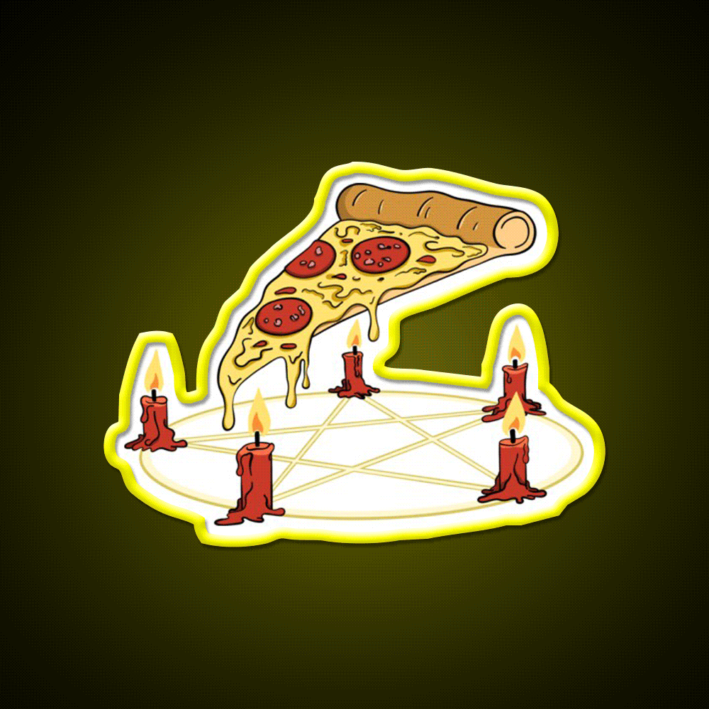 Summoning Pizza Fast Food Led Neon Sign For Burger Place Rgb Color