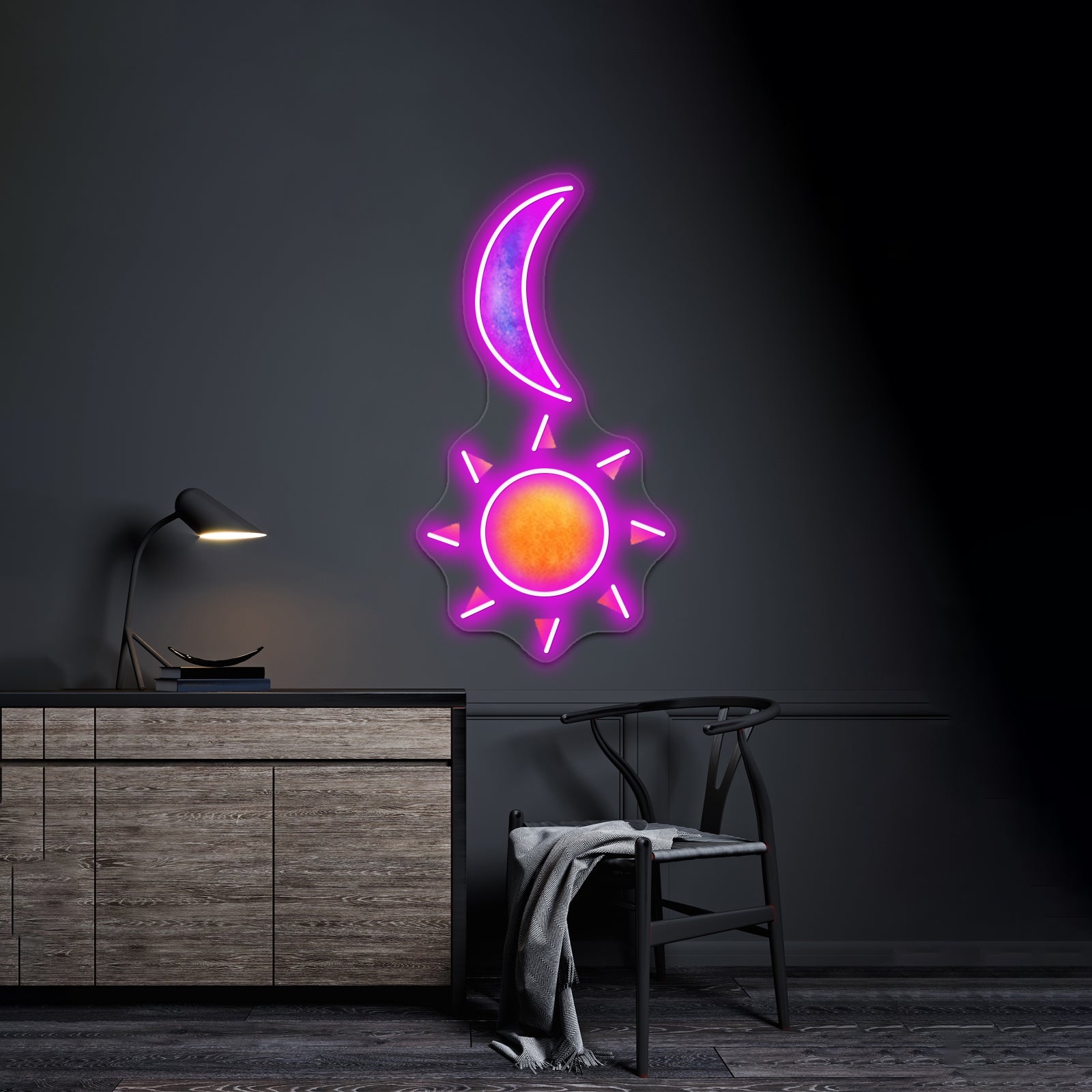 Sun And Moon Artwork Neon Signs For Sale | Shineneon