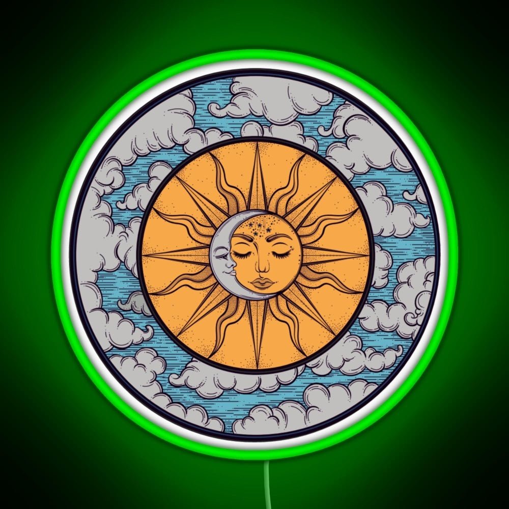 Sun And Moon Rgb Neon Sign - Shineneon