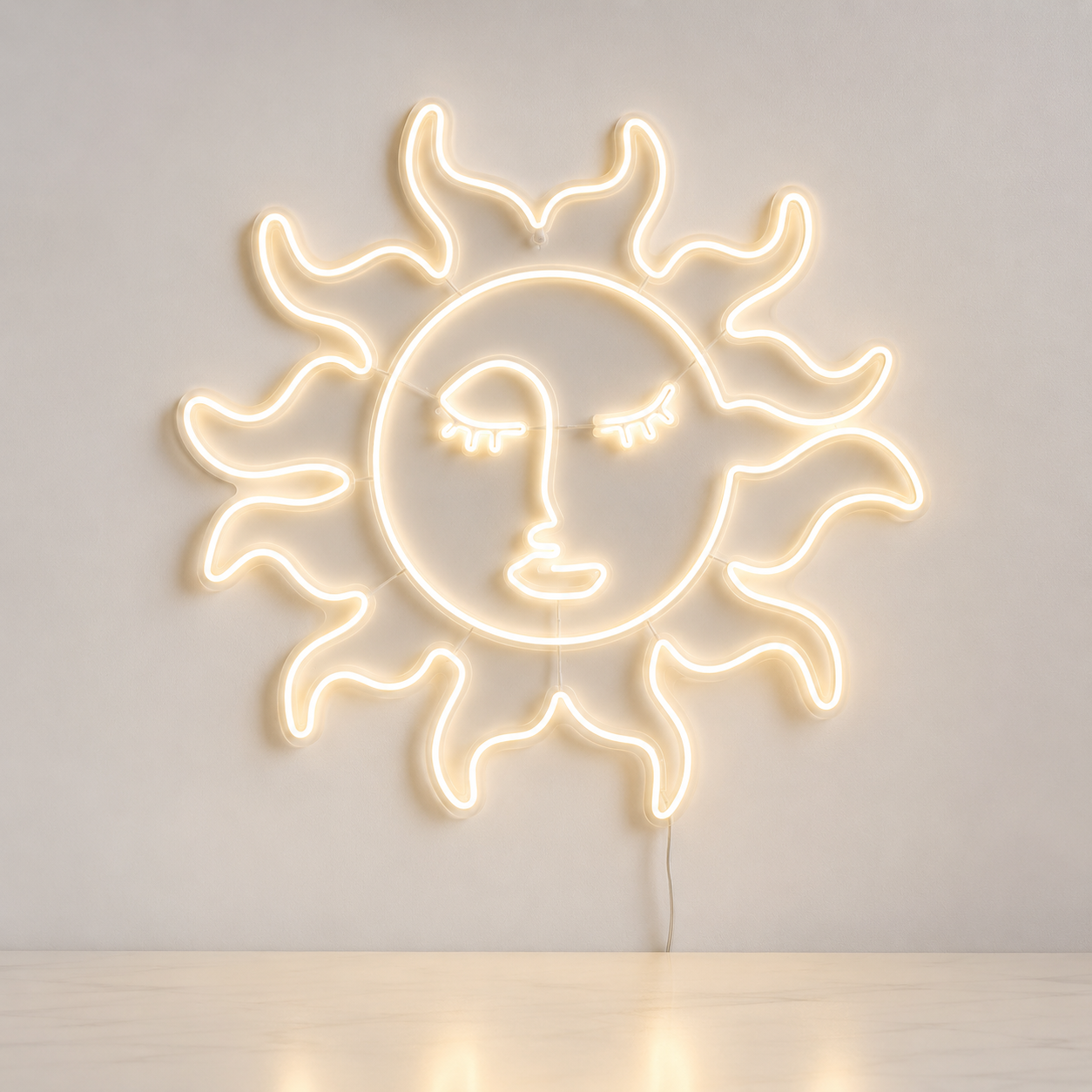 Sun Living Room White LED Neon Sign main product image
