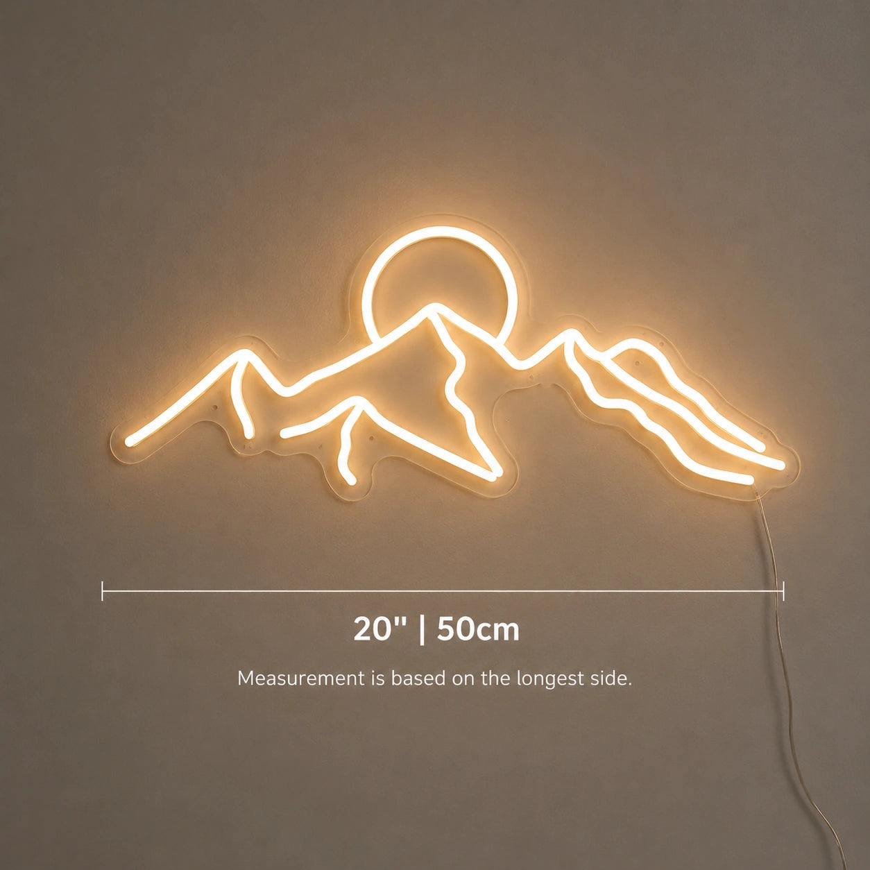 Sun Peak Mountain Neon Sign LED Neon Sign size image