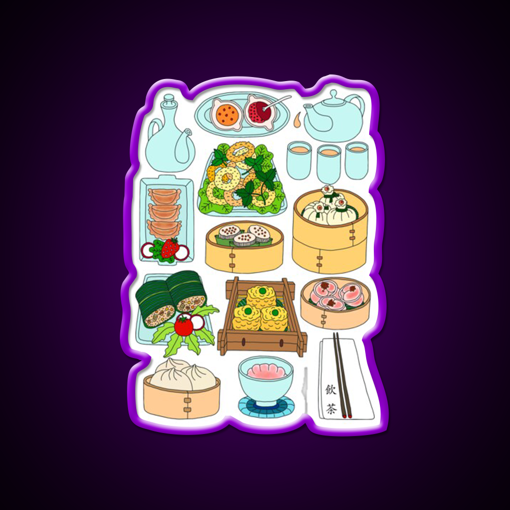 Sunday Dim Sum Lunch Led Neon Sign Chinese Food Rgb Color