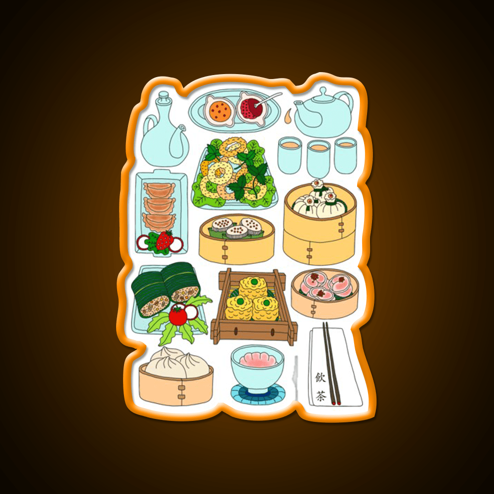 Sunday Dim Sum Lunch Led Neon Sign Chinese Food Rgb Color - Shineneon