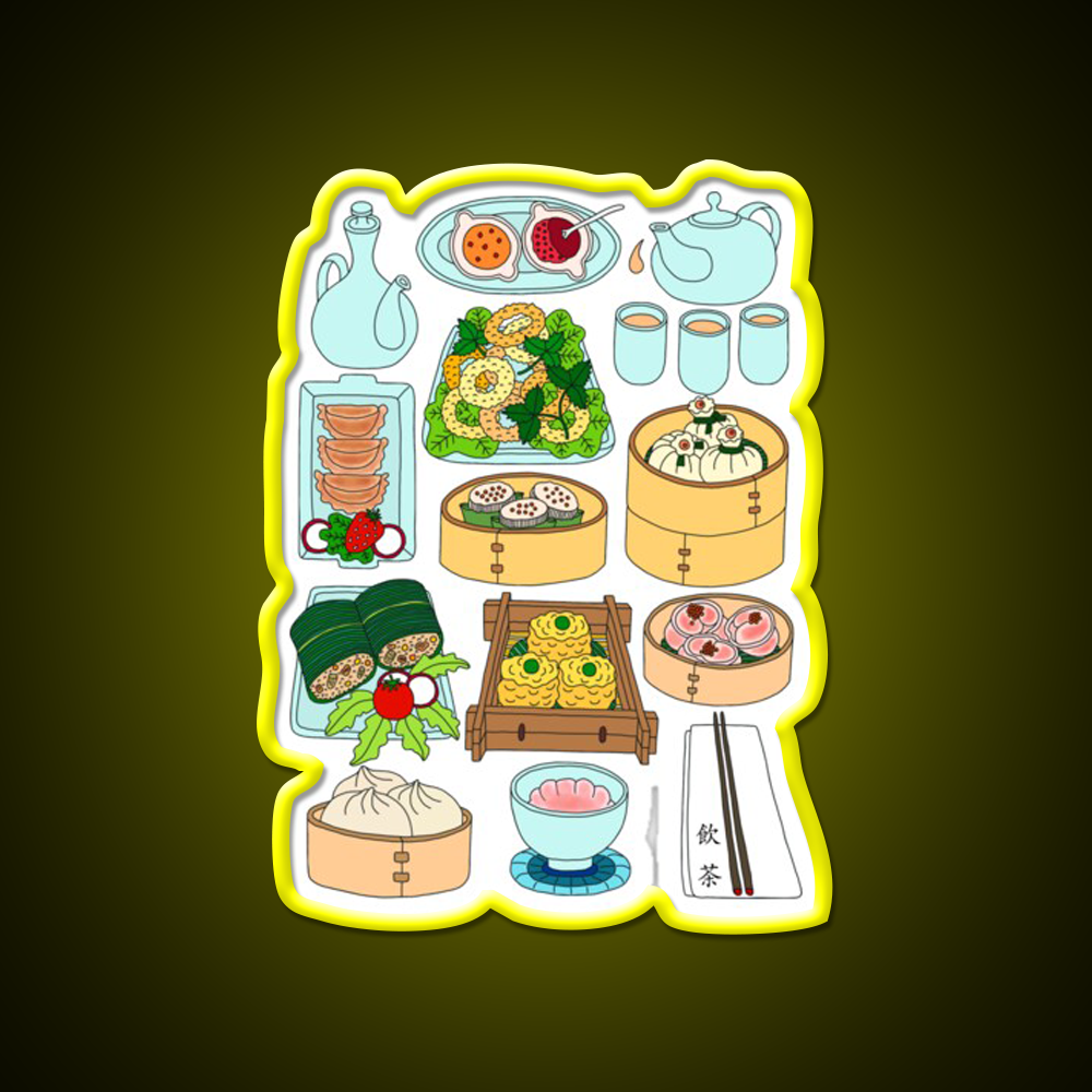 Sunday Dim Sum Lunch Led Neon Sign Chinese Food Rgb Color