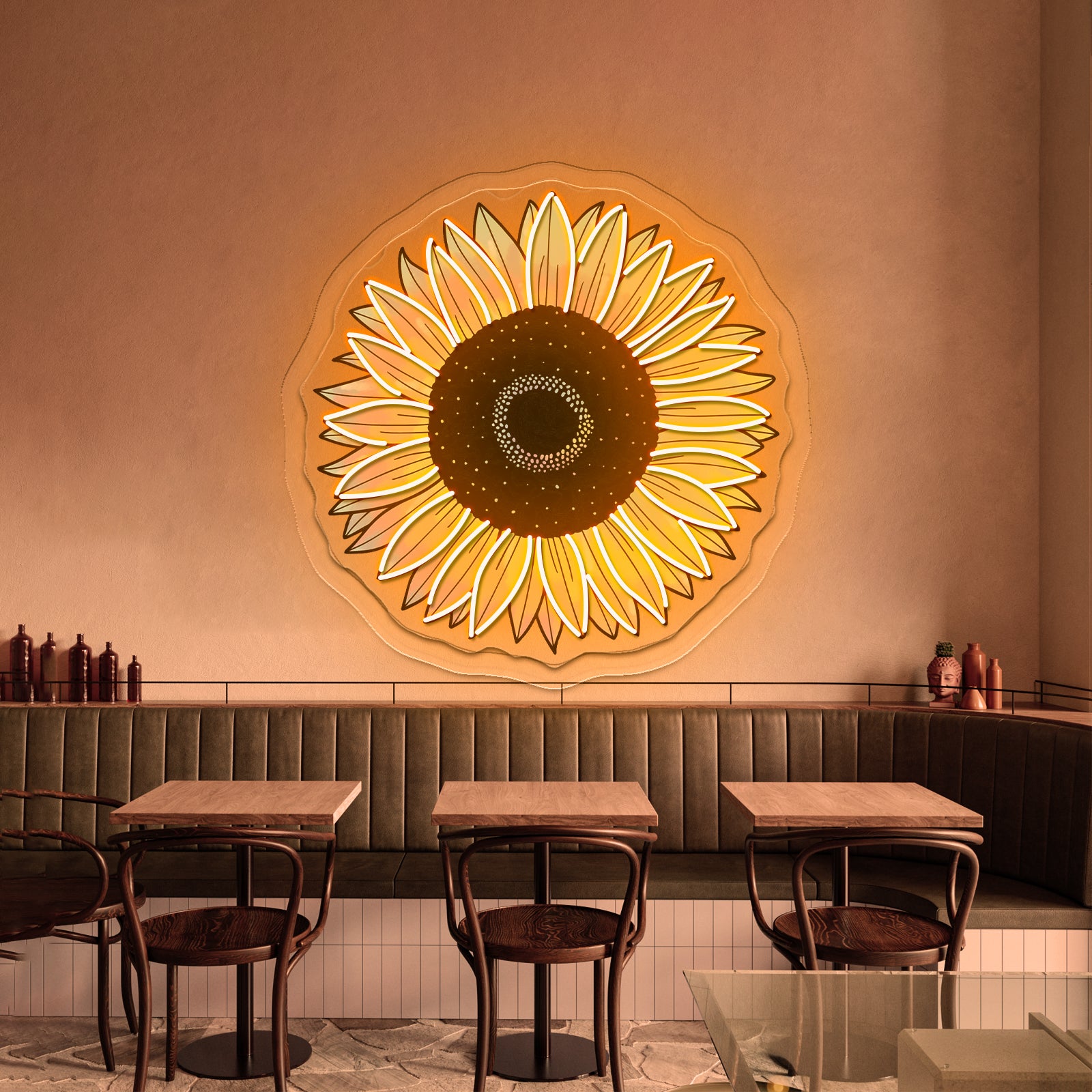 Sunflower Tie Dye Aesthetic Neon Sign Artwork For Funny Neon Signs | Shineneon