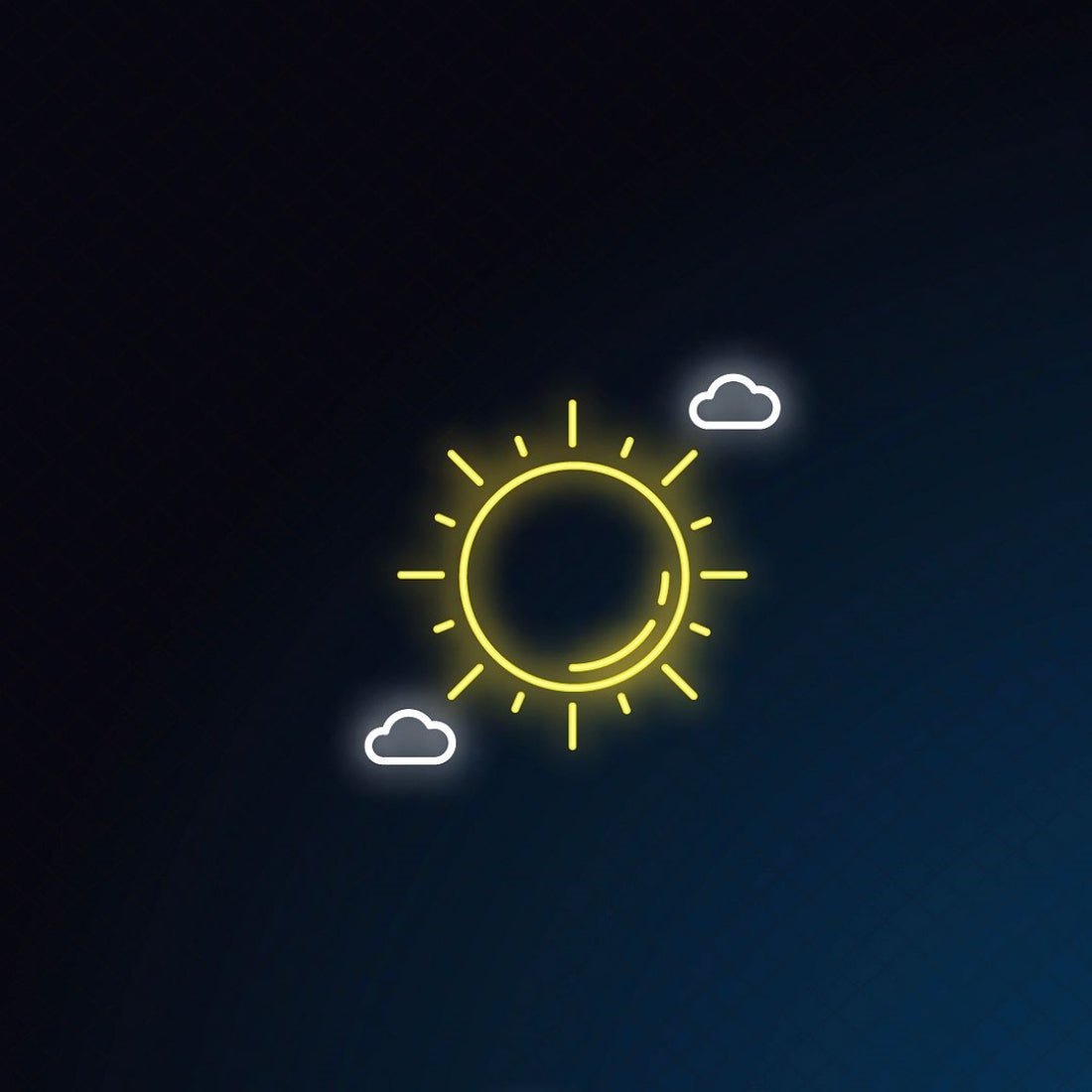 Sunny Day Clouds Sun Led Sign Business Neon Sign - Shineneon