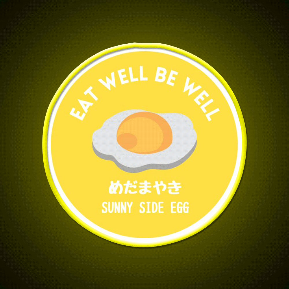 Sunny Yellow Fried Egg Tamago Healthy Food Snack Food Led Neon Sign Rgb Color
