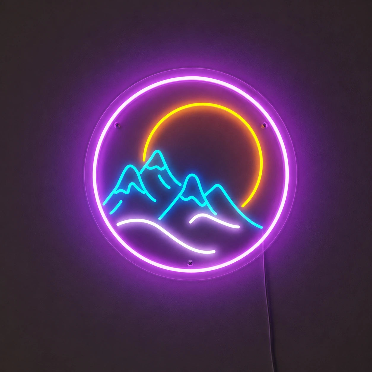 Sunset Lake Mountain Neon Sign LED Neon Sign main product image