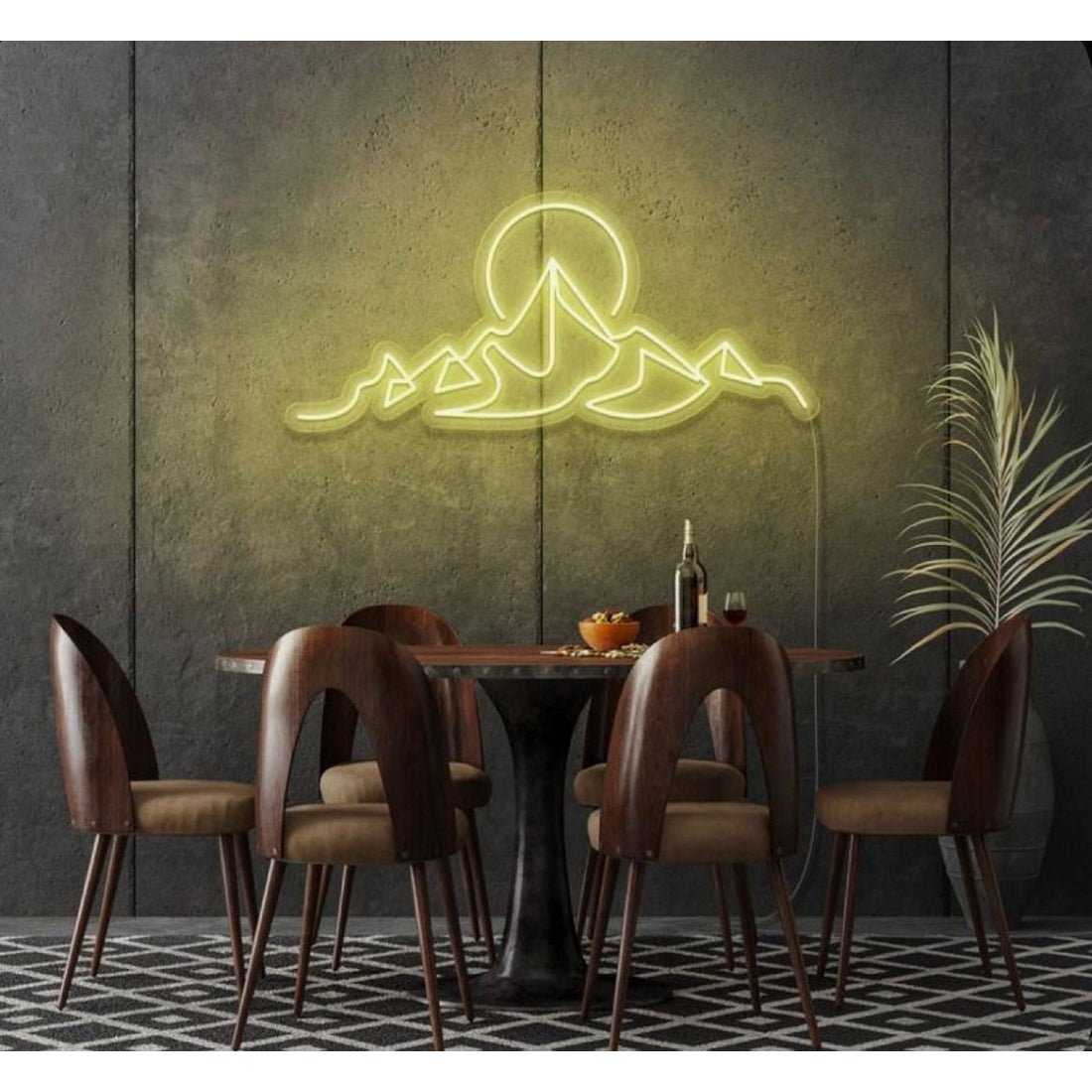 Sunset Mountains Led Sign Business Neon Sign - Shineneon