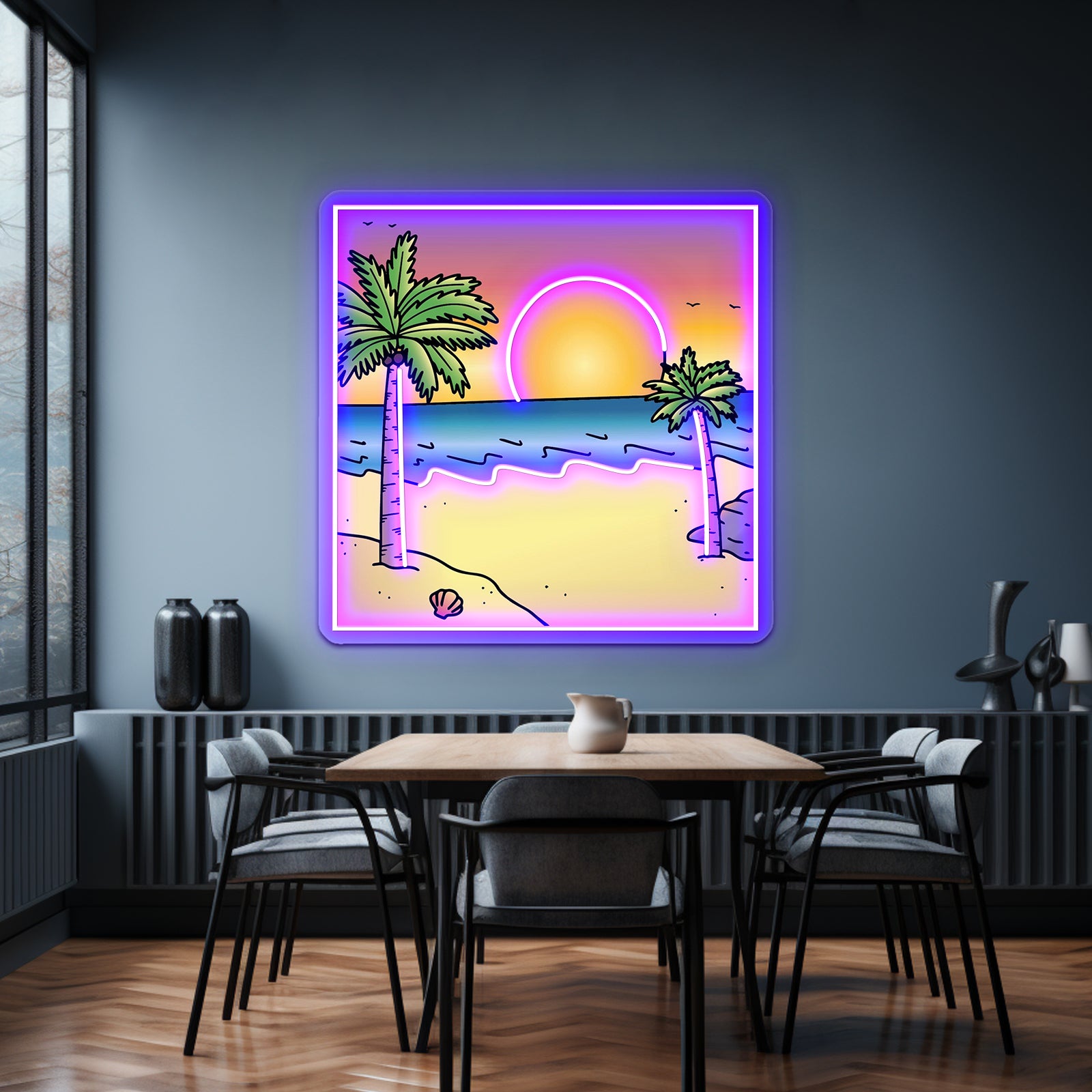 Sunset Polaroid Picture Beach Aesthetic Vsco Neon Sign Artwork For Wedding | Shineneon