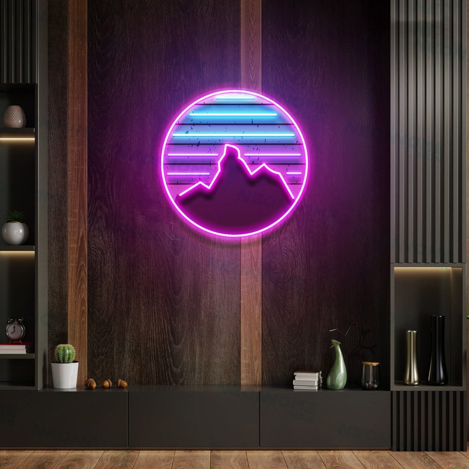 Sunset Wall Art Led Uv Led Neon Sign Purple Sunset Art Decor | Shineneon