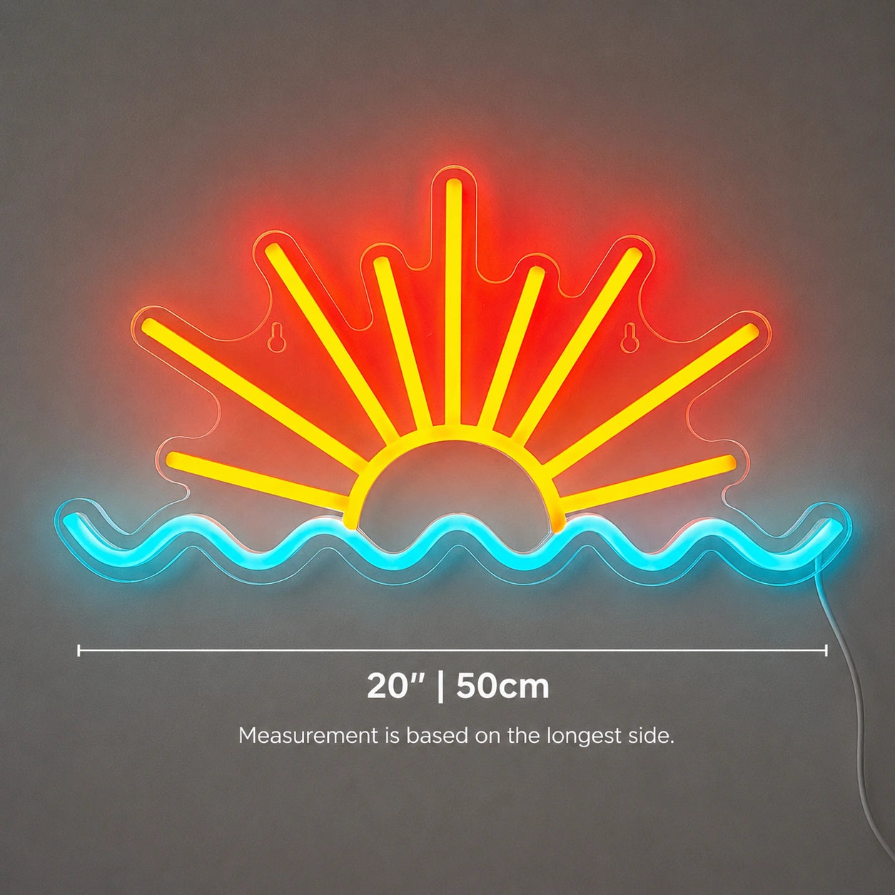 Sunset Wave Beach Neon Sign LED Neon Sign size image