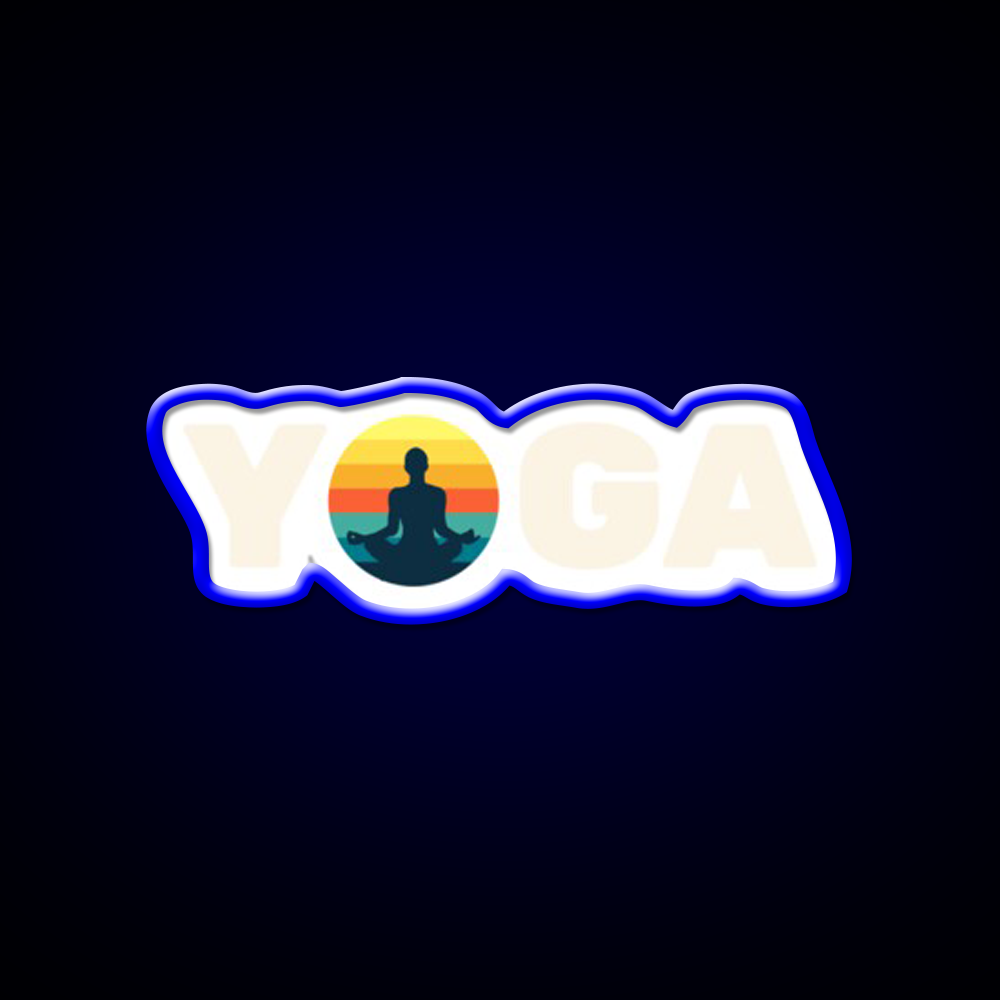 Sunset Yoga Led Neon Sign For Wellness Space Rgb Color