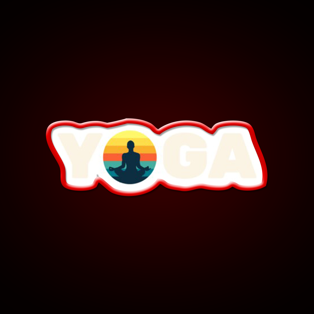 Sunset Yoga Led Neon Sign For Wellness Space Rgb Color