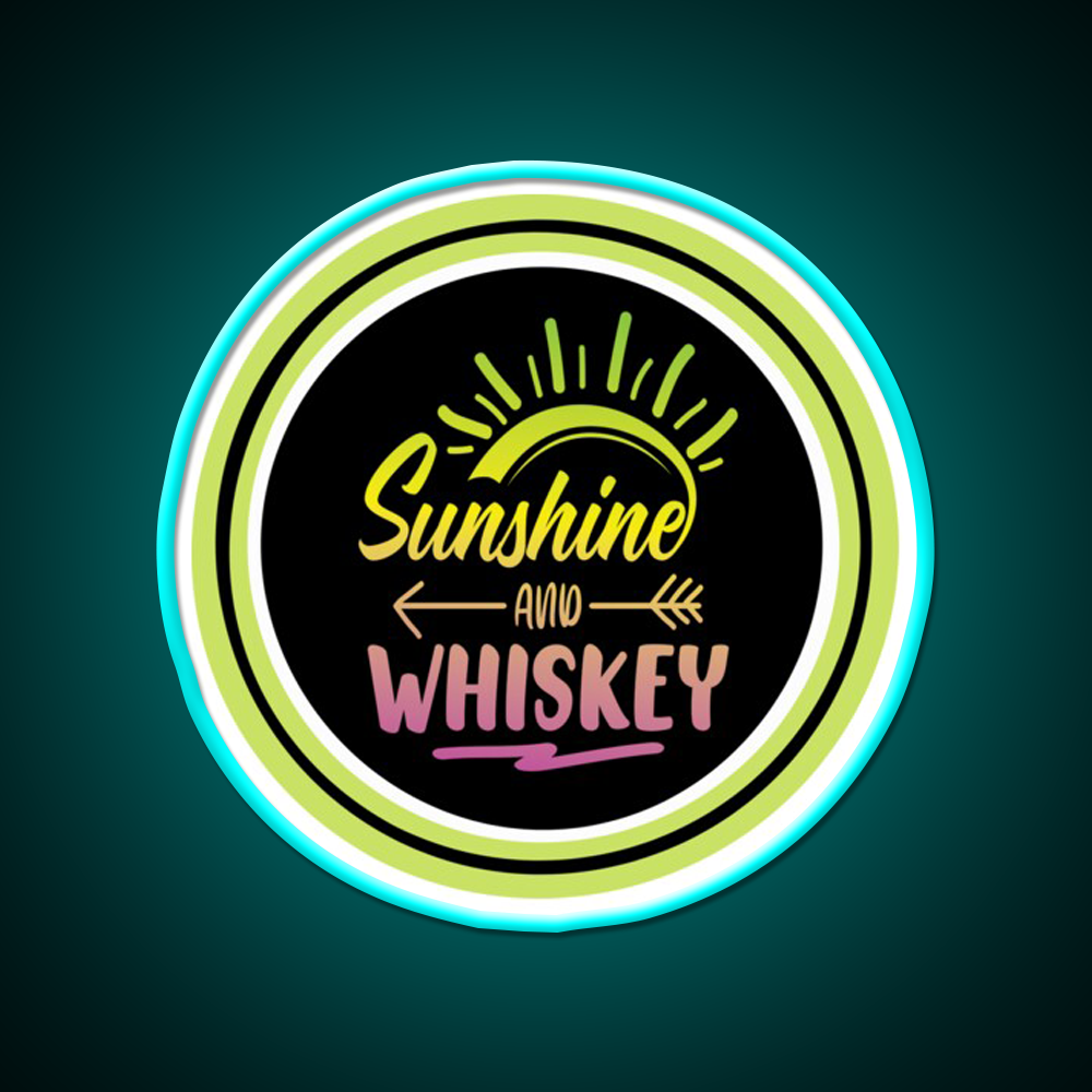 Sunshine And Whiskey Drink Bar Led Neon Sign Rgb Color