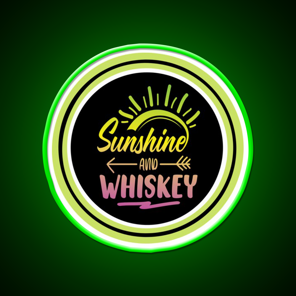 Sunshine And Whiskey Drink Bar Led Neon Sign Rgb Color