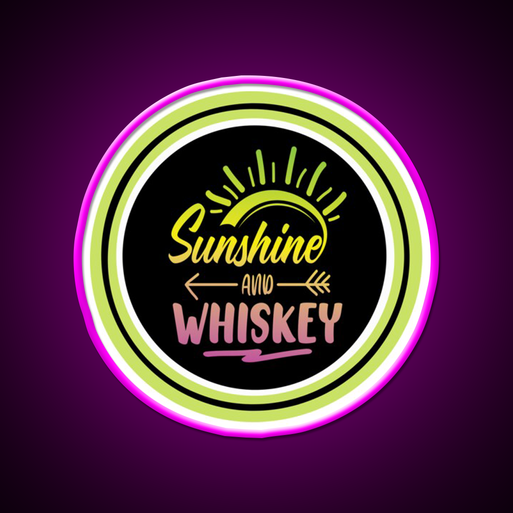 Sunshine And Whiskey Drink Bar Led Neon Sign Rgb Color