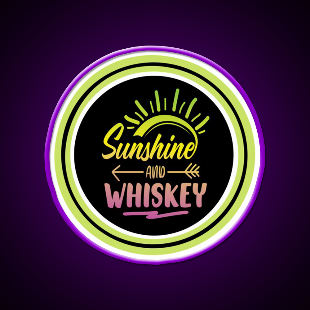 Sunshine And Whiskey Drink Bar Led Neon Sign Rgb Color