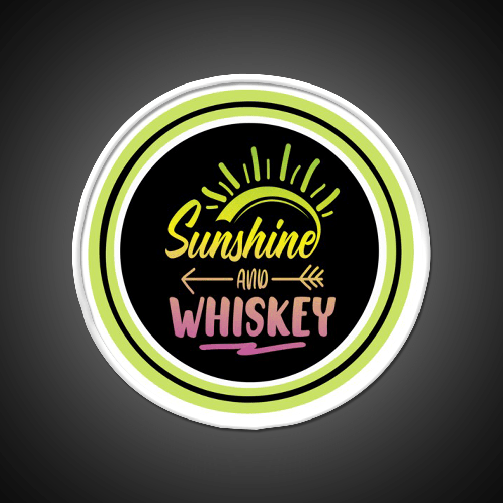 Sunshine And Whiskey Drink Bar Led Neon Sign Rgb Color - Shineneon