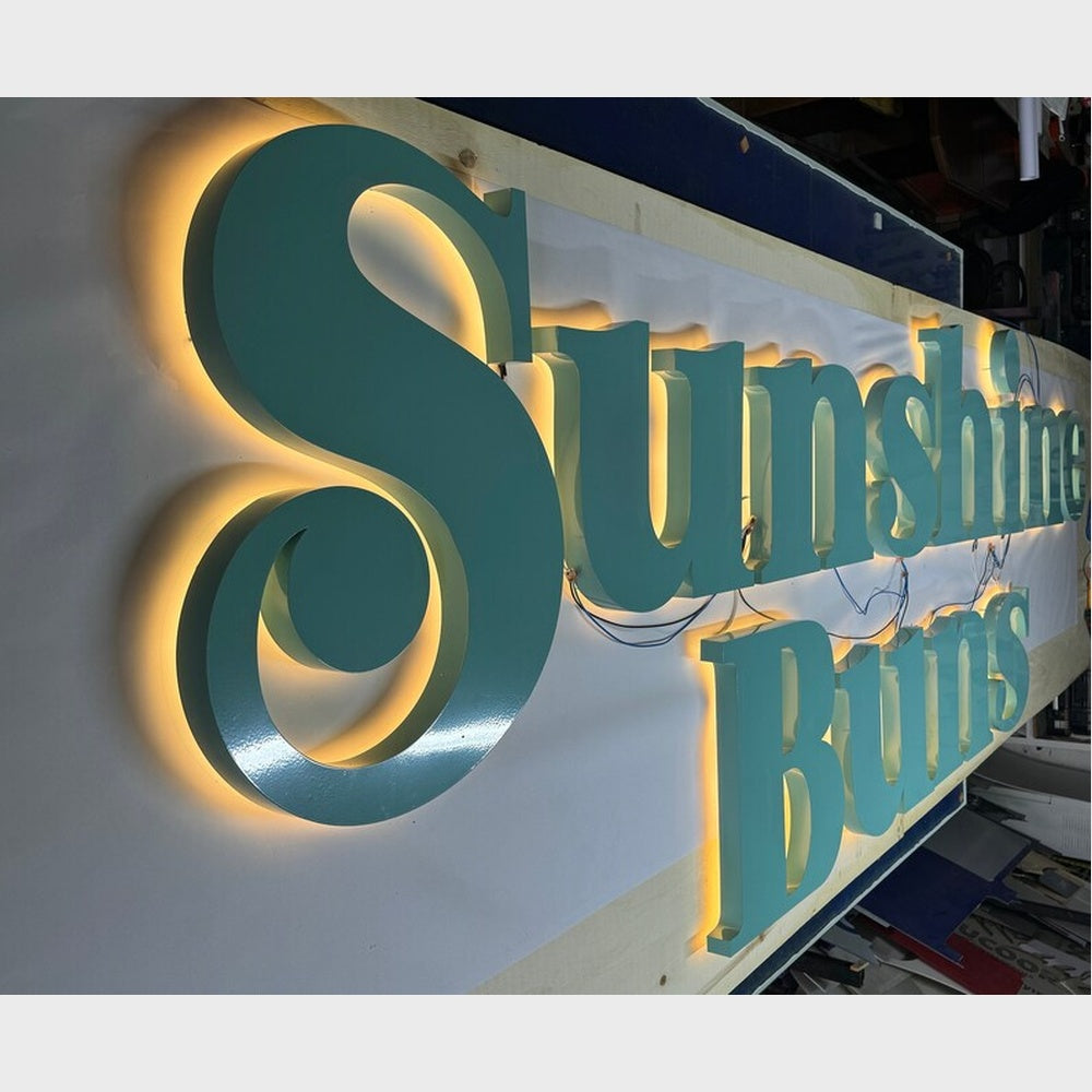 Sunshine Buns 3D Backlit Channel Letters Led Light Sign