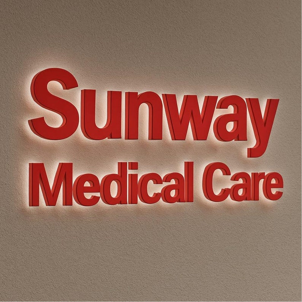 Sunway Medical Care 3D Backlit Channel Letters Led Light Sign
