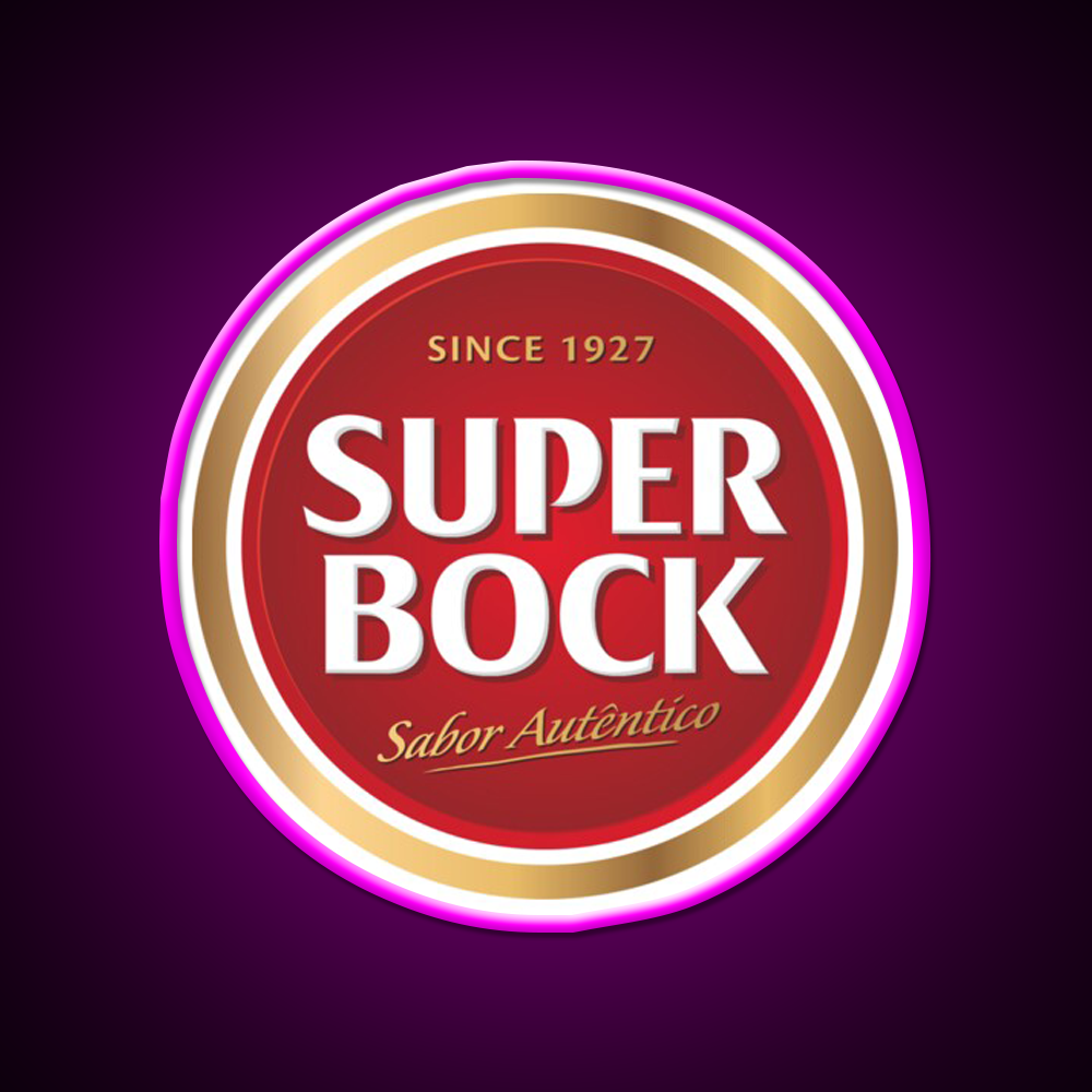 Super Bock Beer Bar Decor Led Neon Sign Rgb Color - Neon sign mounted on wall in room