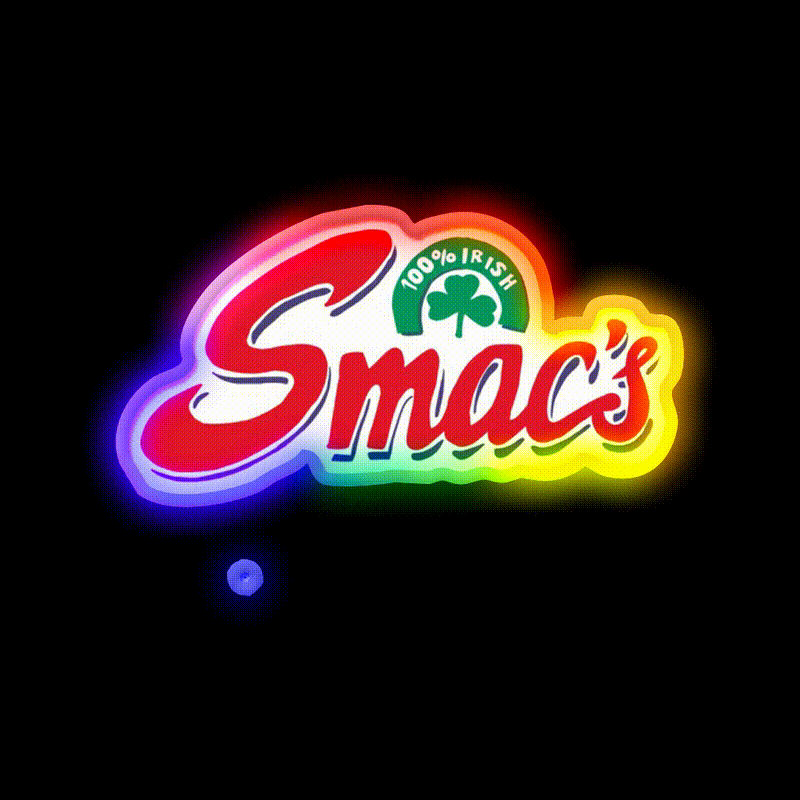 Supermacs Smacs Fast Food Led Neon Sign For Burger Place Rgb Color