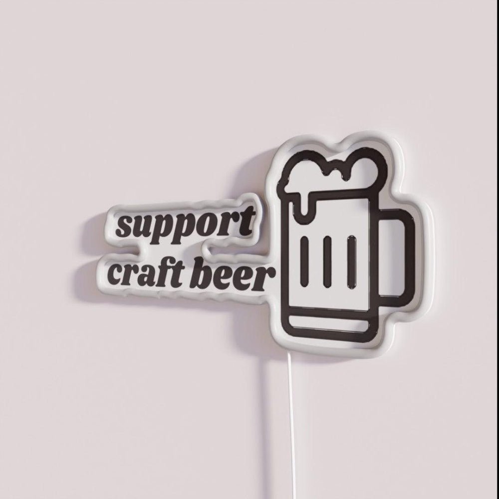 Support Craft Beer Rgb Led Neon Sign - Shineneon