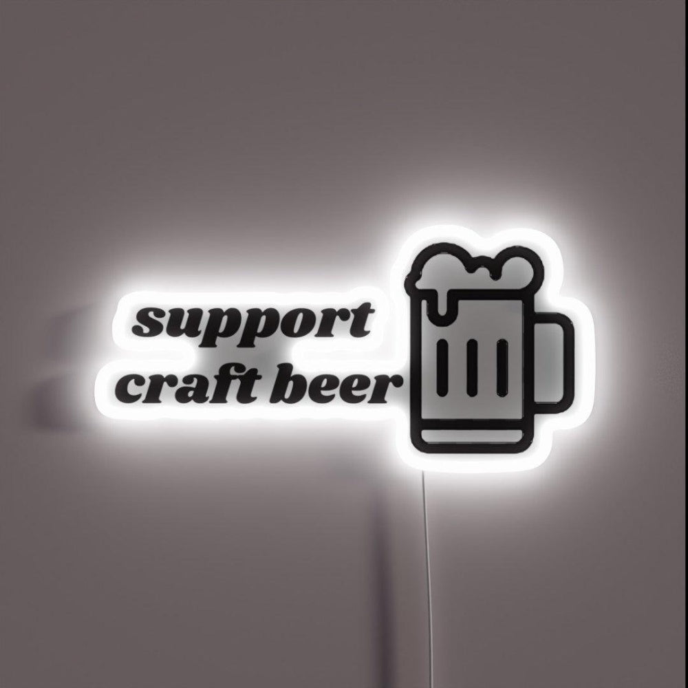 Support Craft Beer Rgb Led Neon Sign - Shineneon