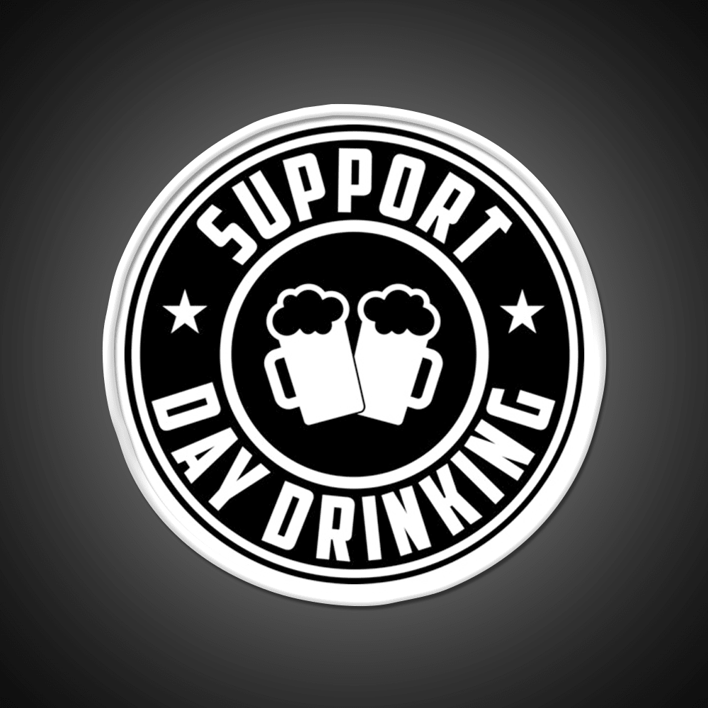 Support Day Drinking Funny Drunk Weekend Vibe Party Drink Tequila Led Neon Sign Rgb Color - Shineneon