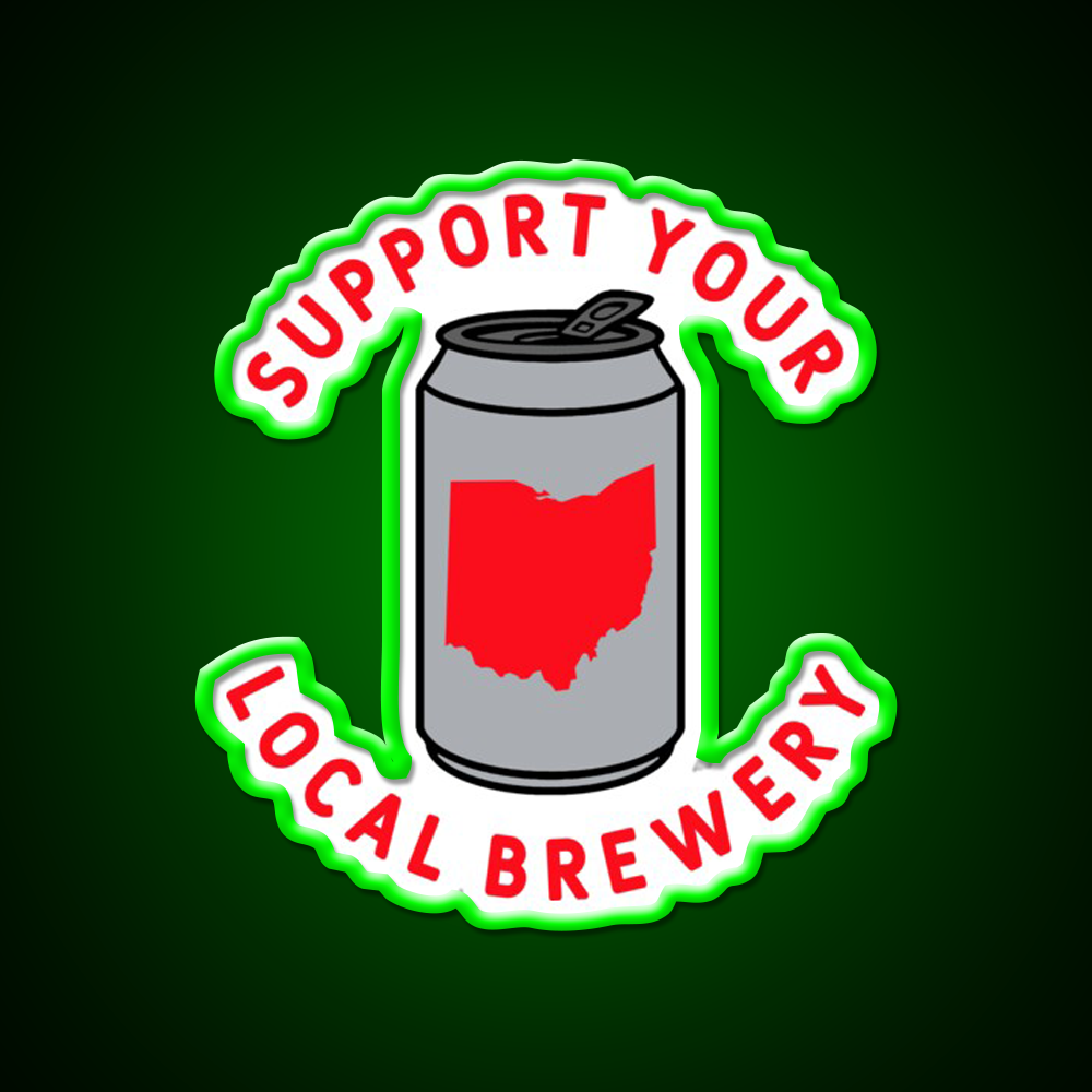 Support Your Local Brewery Ohio Beer Bar Decor Led Neon Sign Rgb Color - LED neon sign view 8