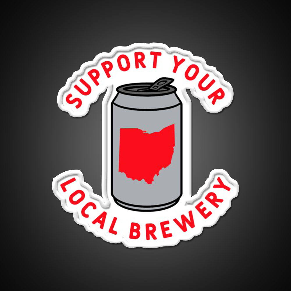 Support Your Local Brewery Ohio Beer Bar Decor Led Neon Sign Rgb Color - LED neon sign view 11